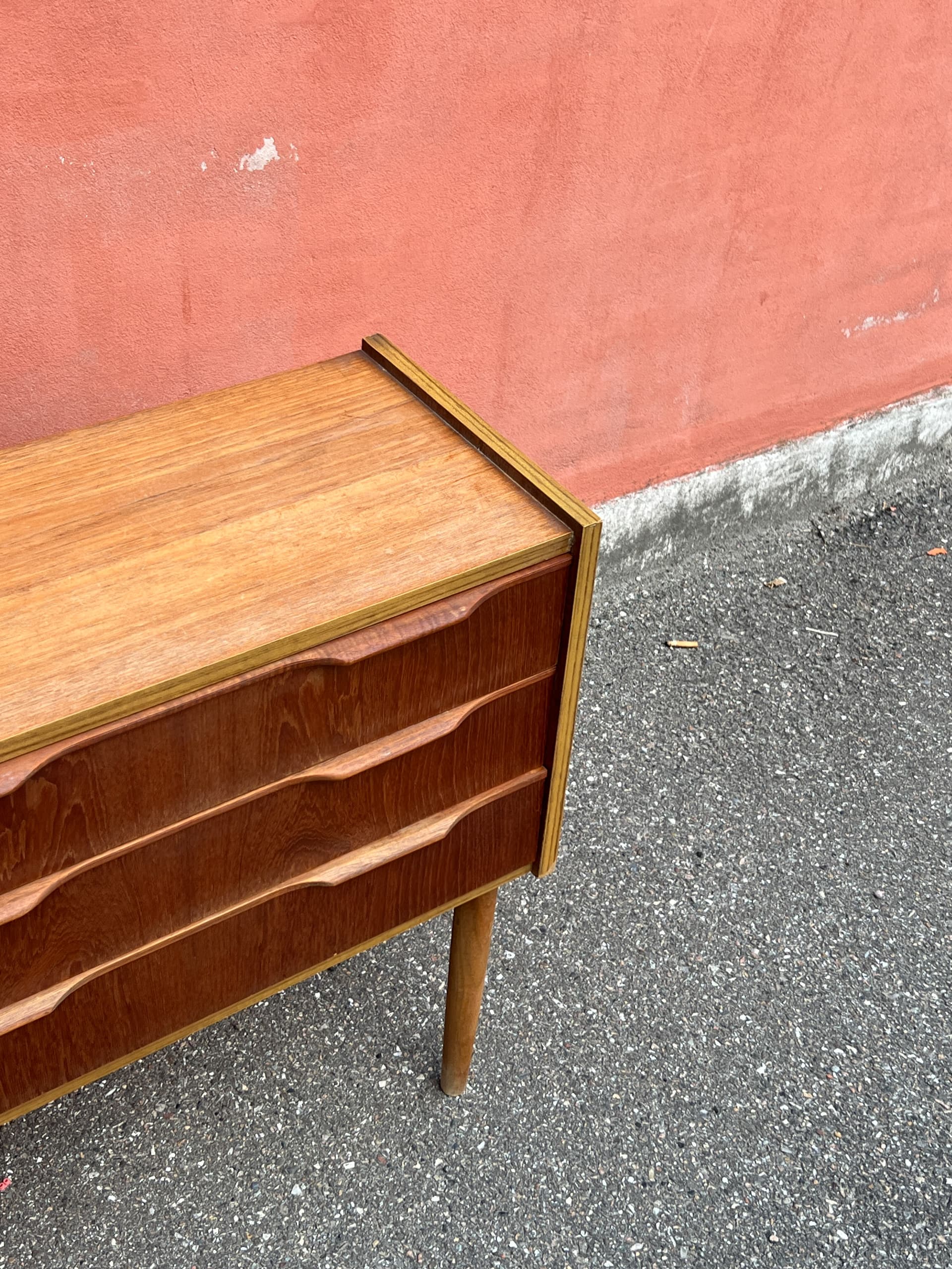 Chest of drawers, brown teak, Denmark, 1960s. - 342863