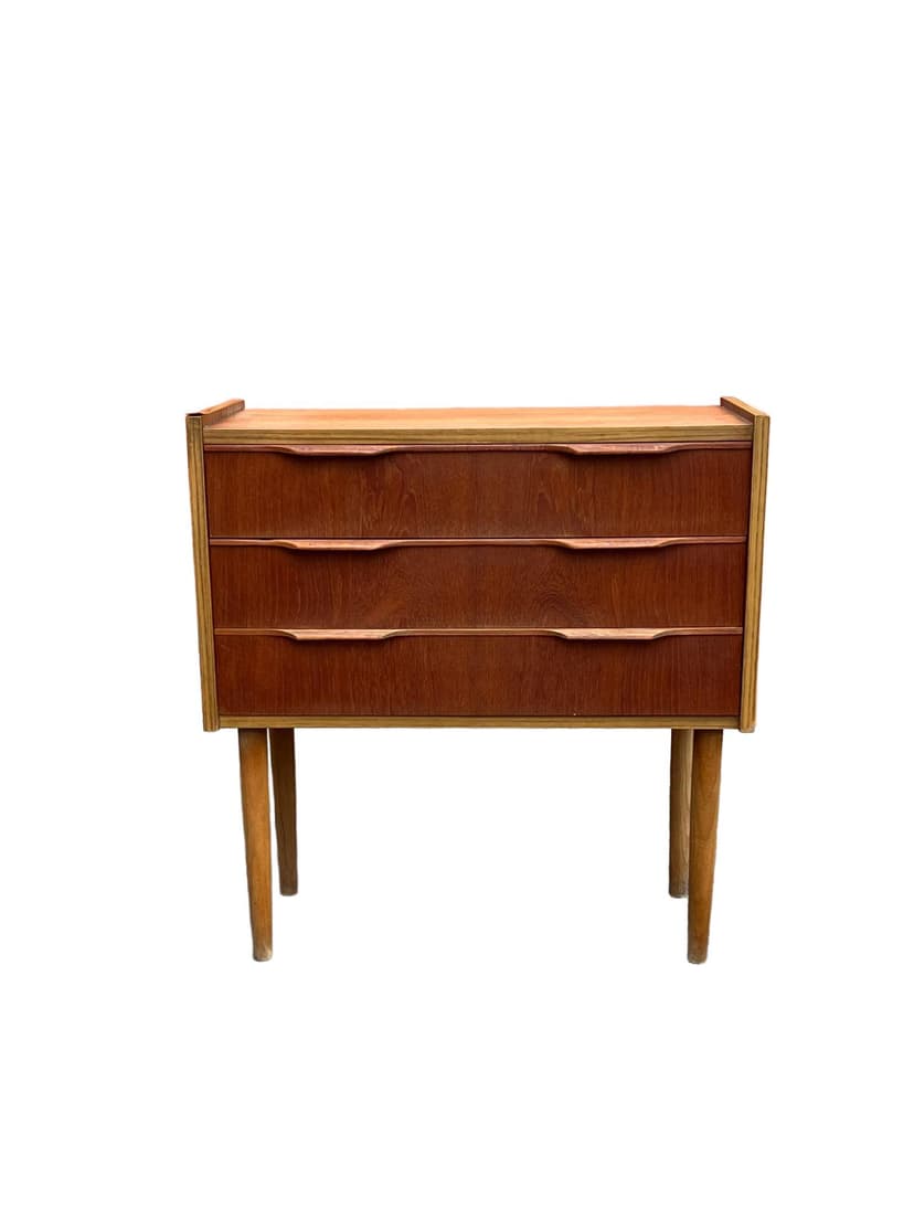 Chest of drawers, brown teak, Denmark, 1960s.