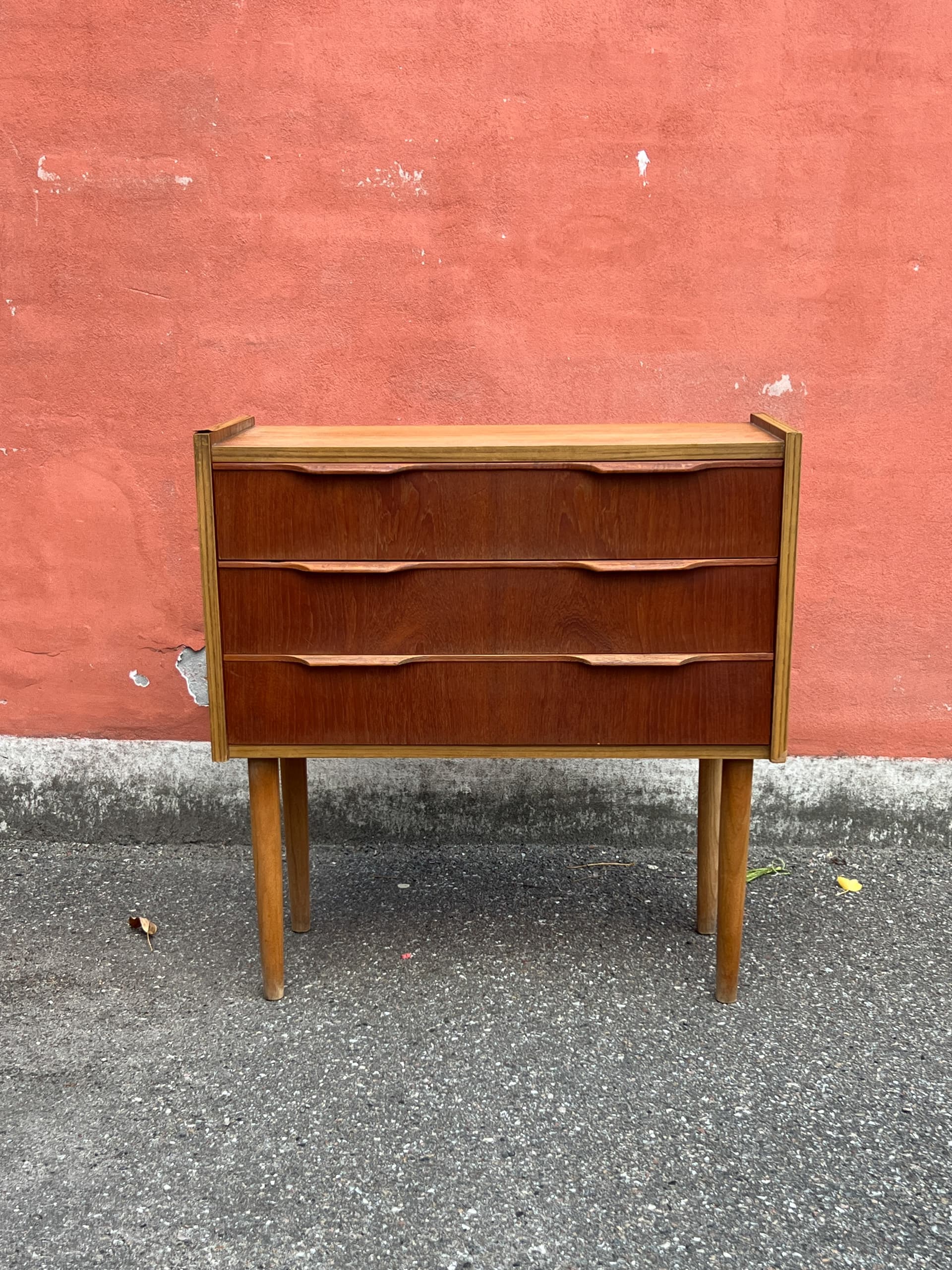 Chest of drawers, brown teak, Denmark, 1960s. - 342858
