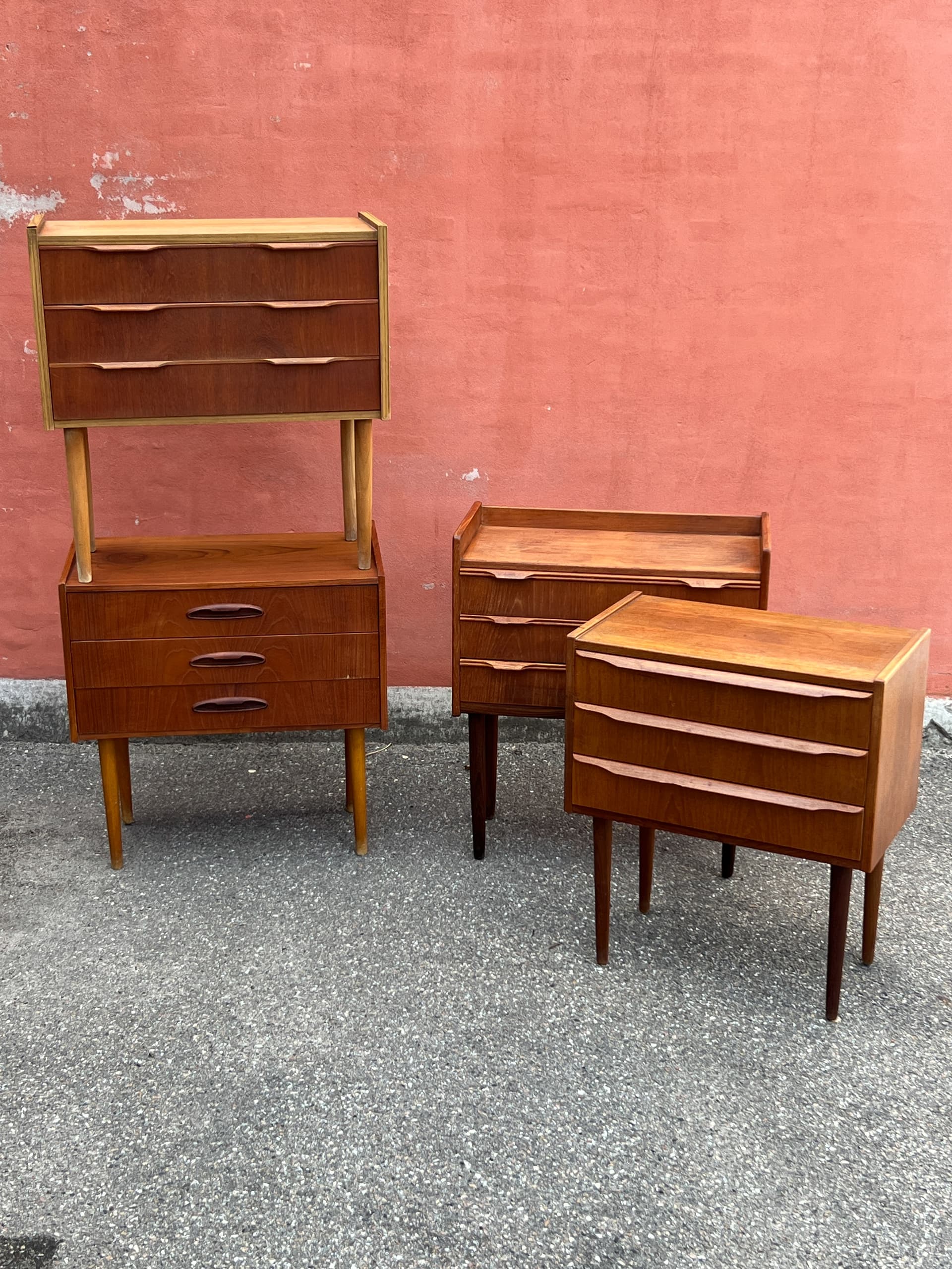 Chest of drawers, brown teak, Denmark, 1960s. - 342857