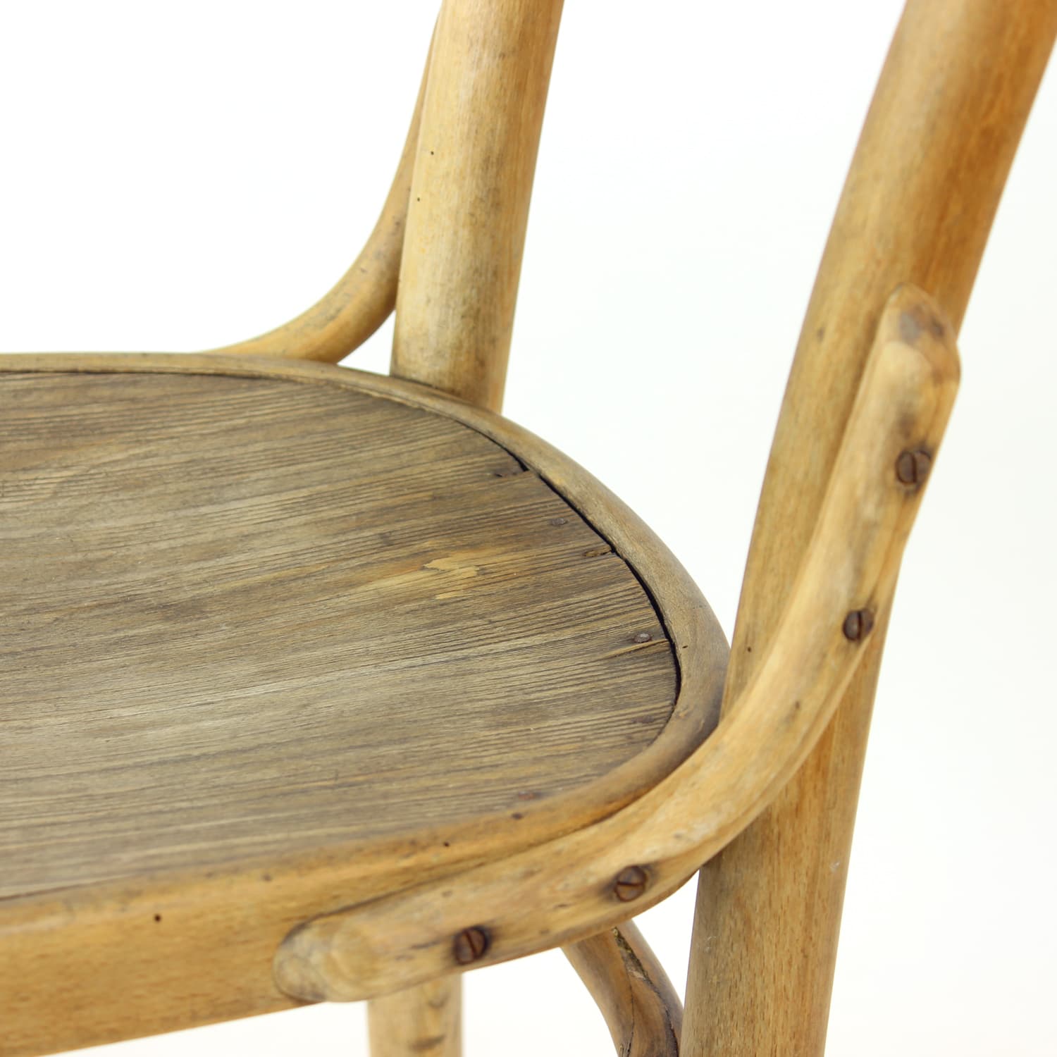 Krzesło bistro, dąb brązowy, sklejka beżowa, Thonet, lata 20. - 342874