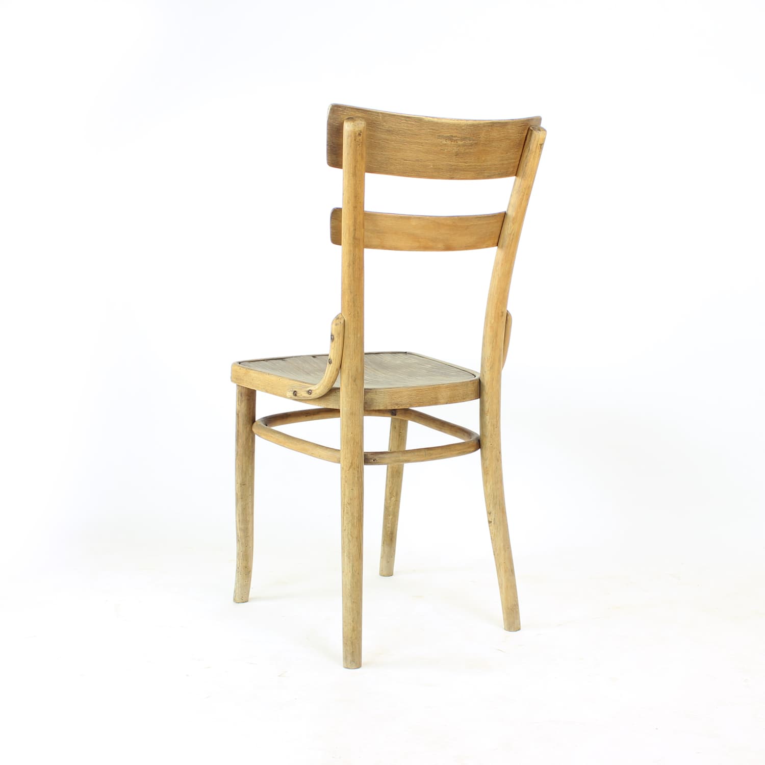 Krzesło bistro, dąb brązowy, sklejka beżowa, Thonet, lata 20. - 342870