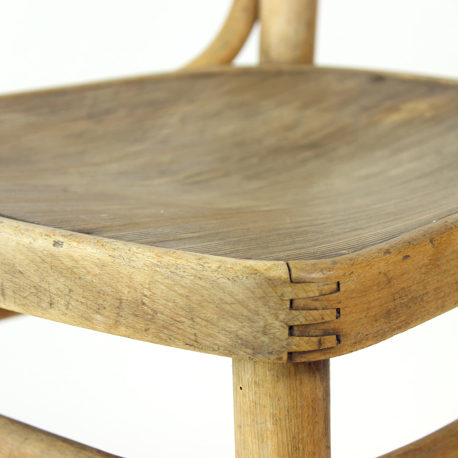 Krzesło bistro, dąb brązowy, sklejka beżowa, Thonet, lata 20. - 342875