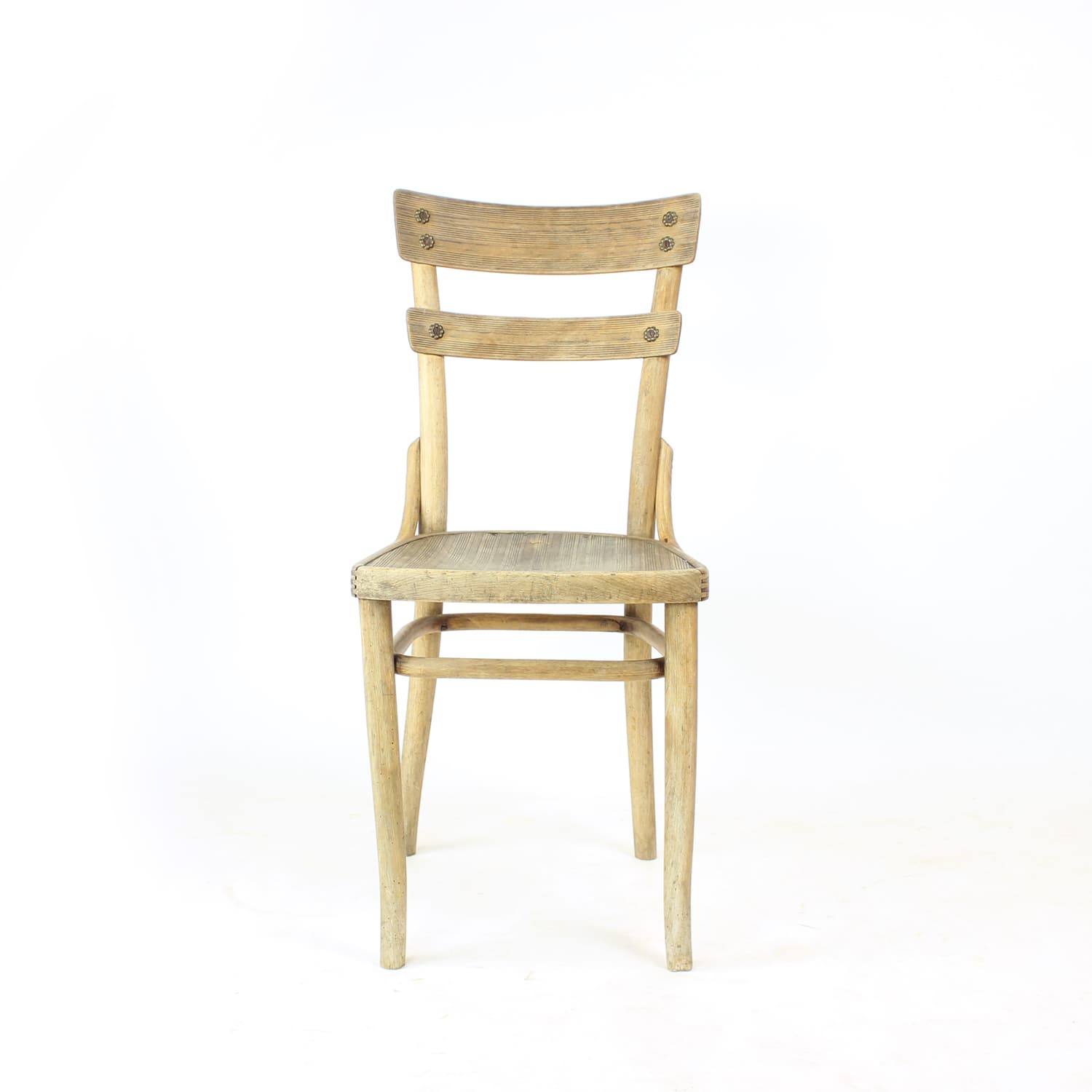 Krzesło bistro, dąb brązowy, sklejka beżowa, Thonet, lata 20. - 342867