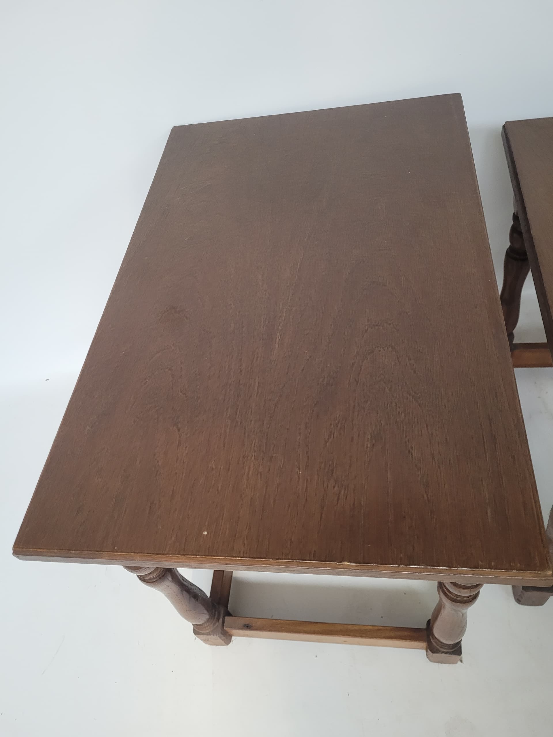 Set of three nesting side tables, brown wood, Germany, 1960s. - 342887