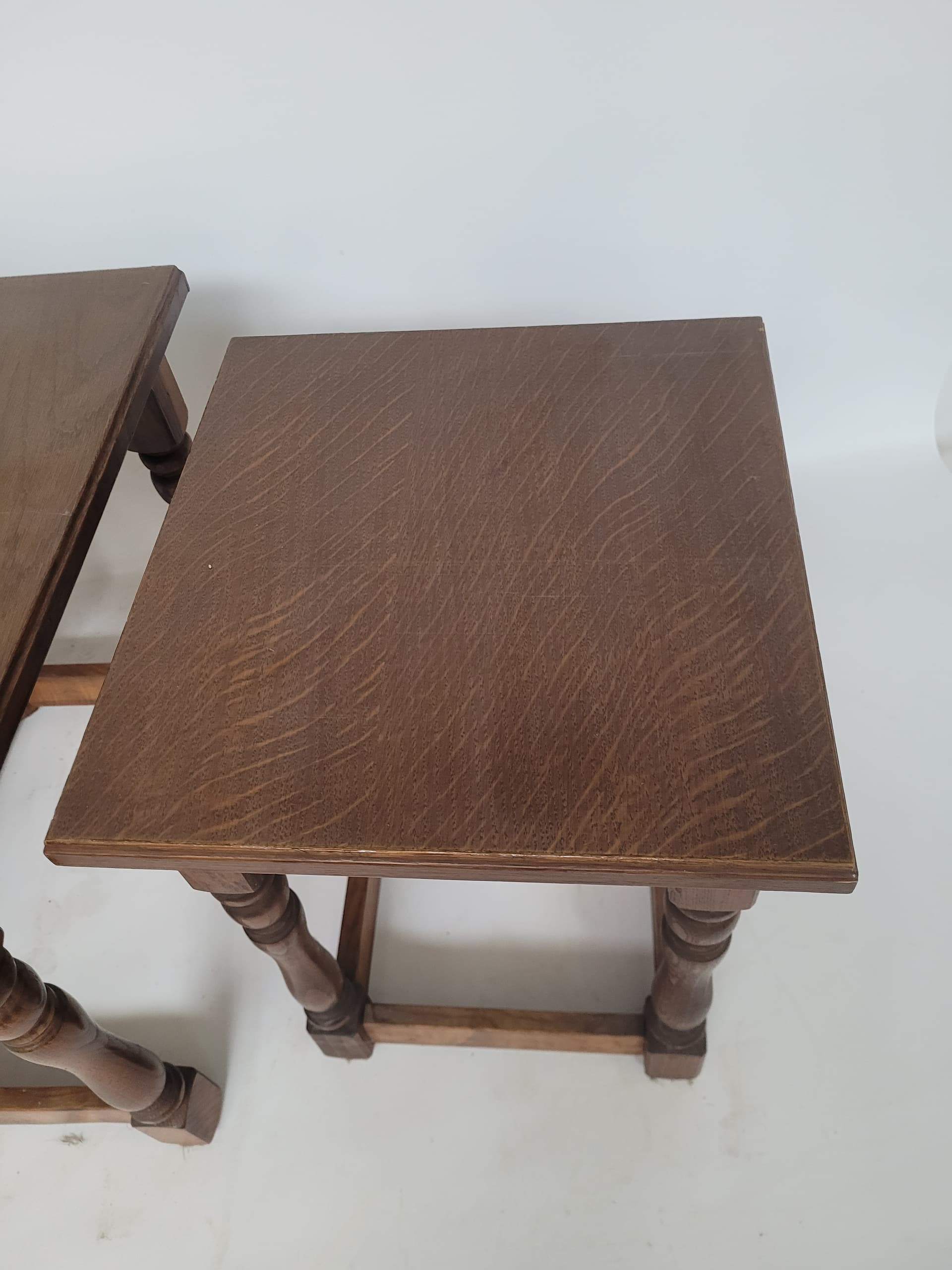 Set of three nesting side tables, brown wood, Germany, 1960s. - 342885