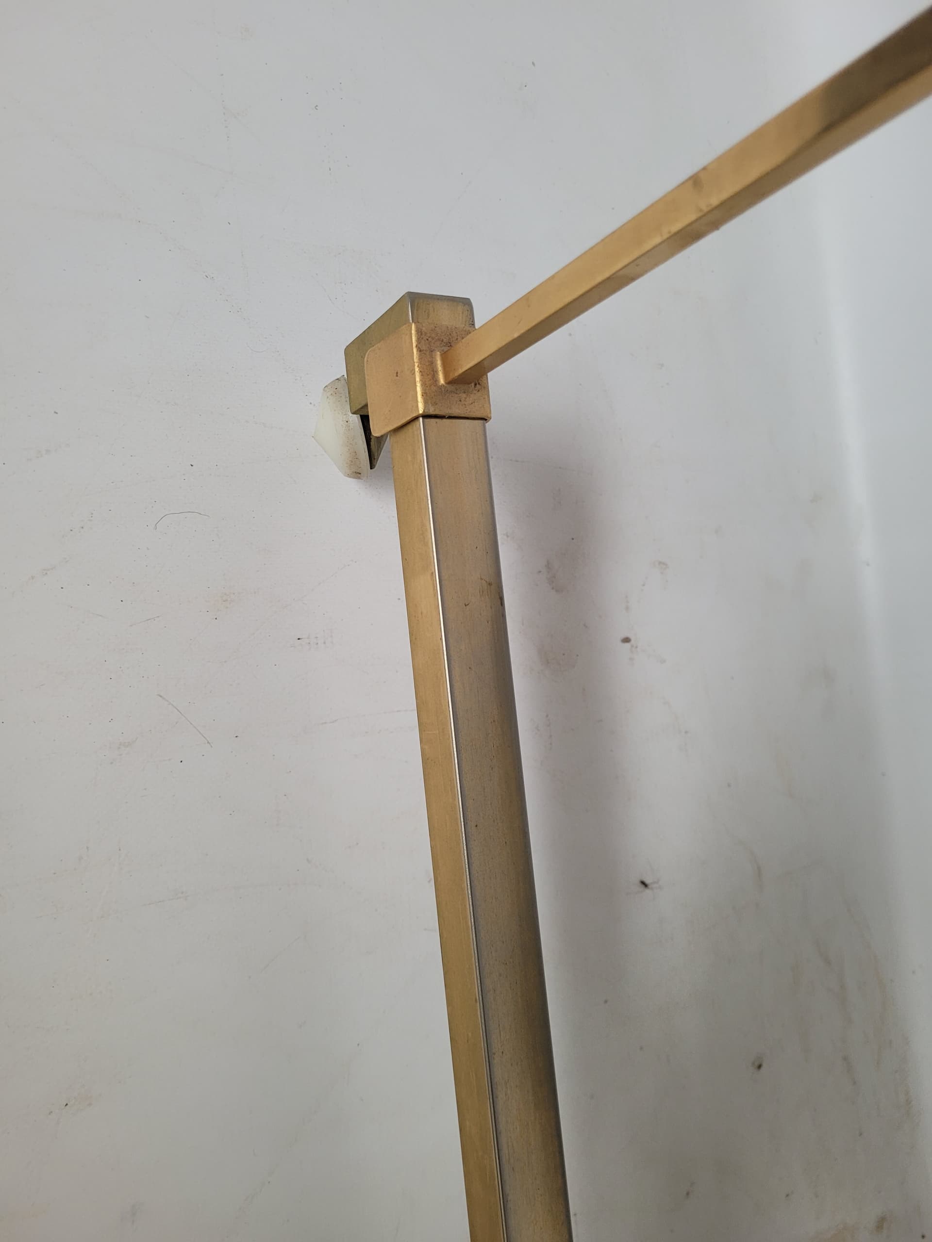 Side Table Variett, brown plywood, gold brass, Germany, 1970s. - 342912