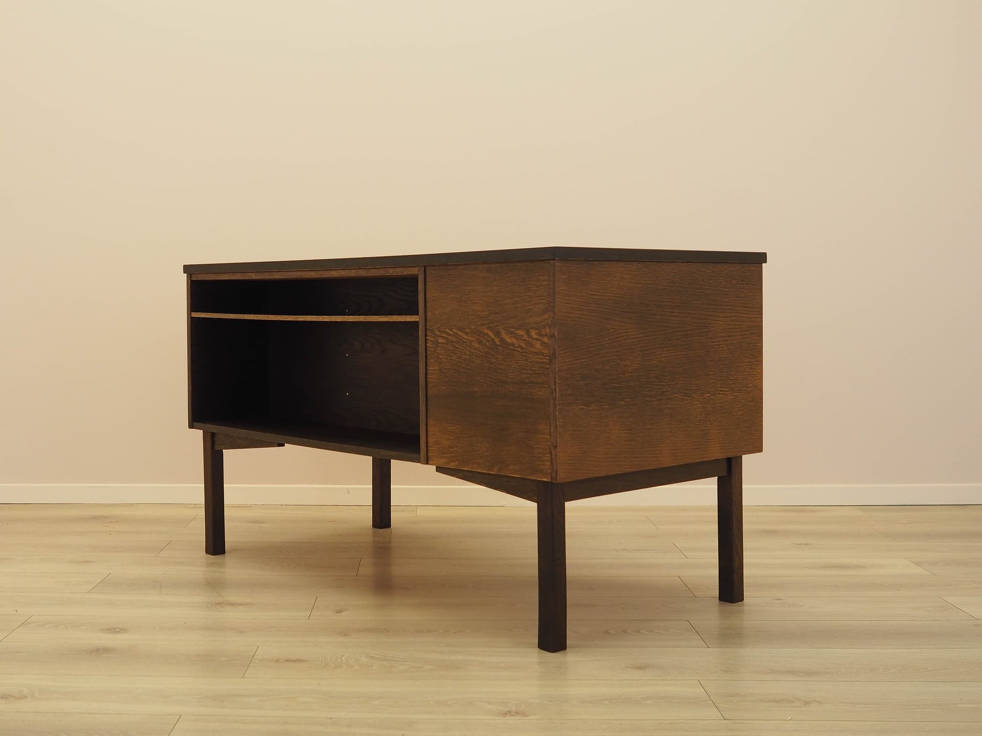 Desk, brown oak, Denmark, 1970s. - 342945