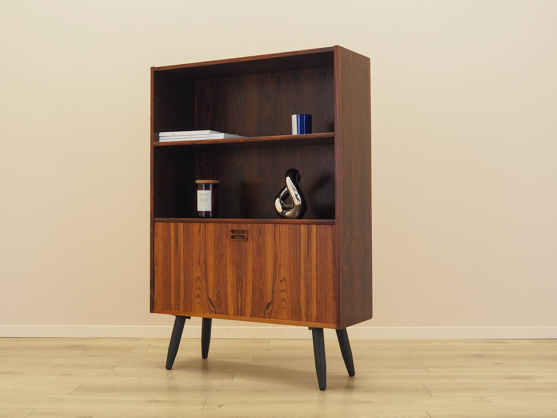 Bookcase, rosewood, black wood, Denmark, 1970s. - 342999