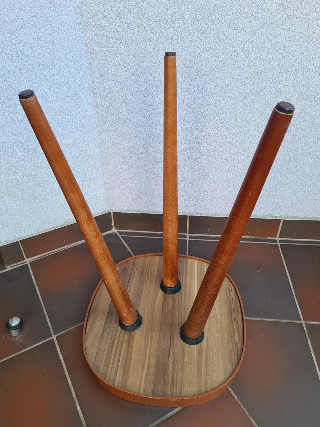 Coffee table, brown wood, 1970s - 343048