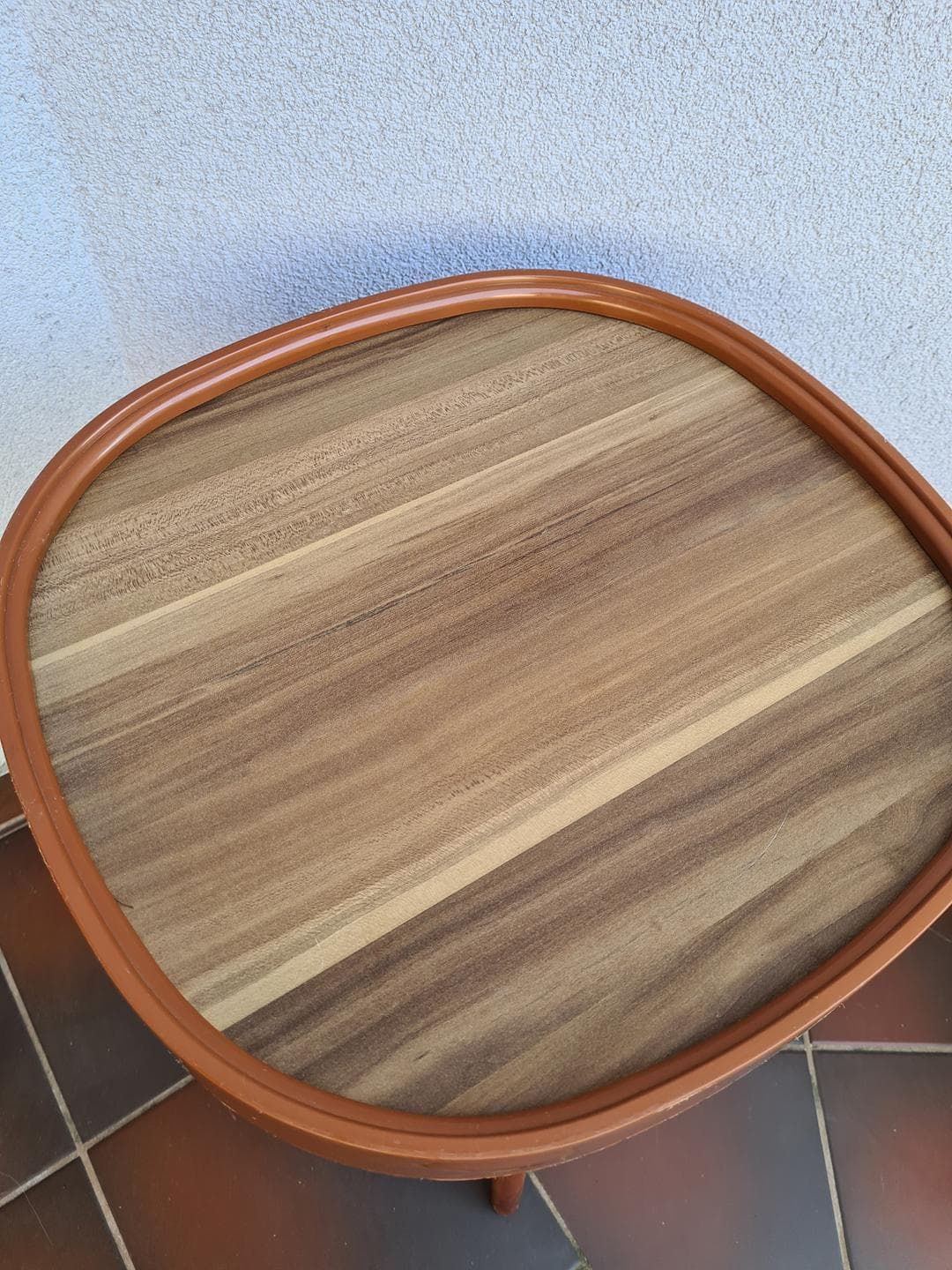 Coffee table, brown wood, 1970s - 343050