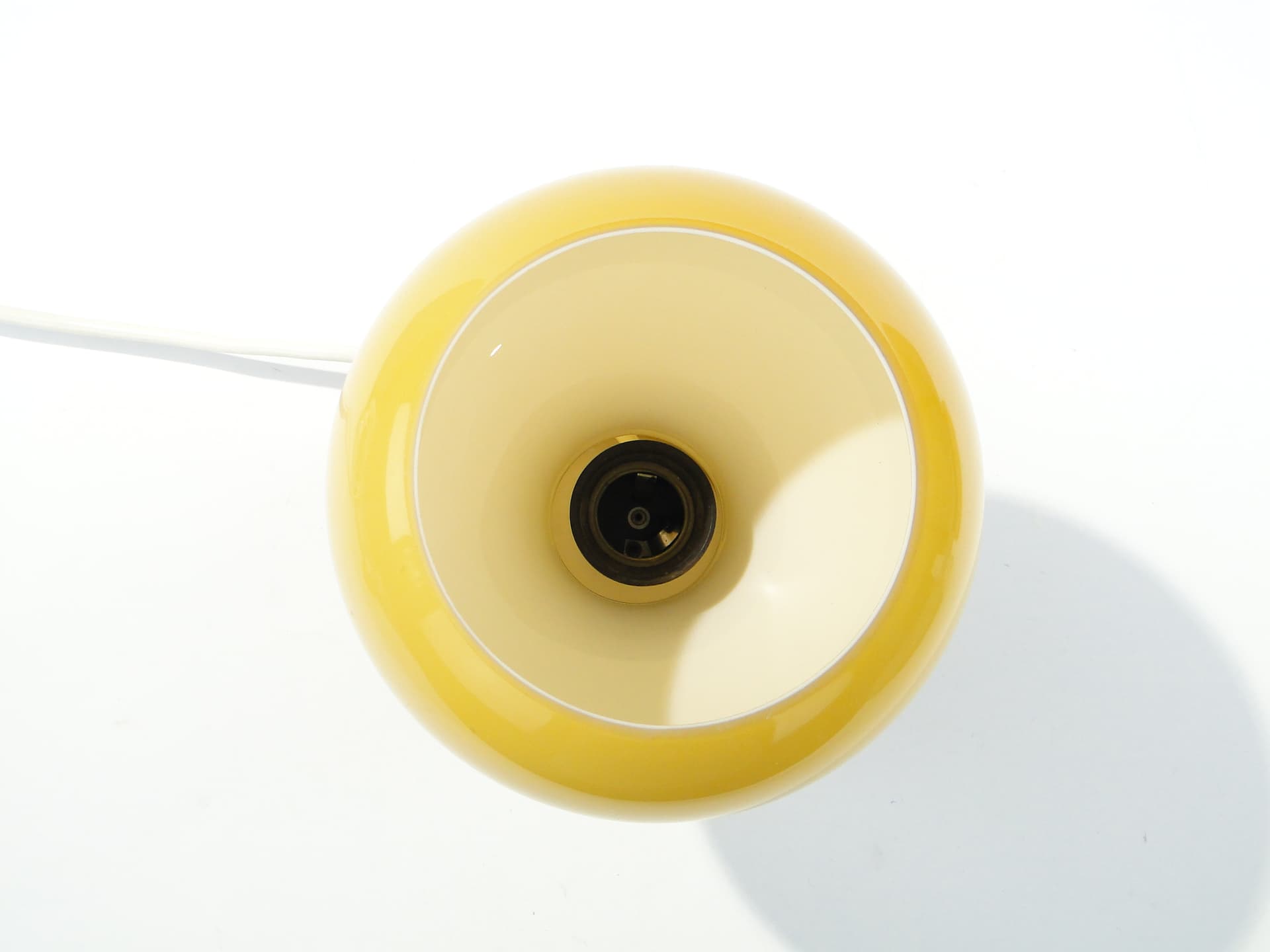 Lampa stołowa Tahiti, żółty, szkło warstwowe, proj. J.-P. Emonds-Alt, Philips, Belgia, lata 60. - 343180