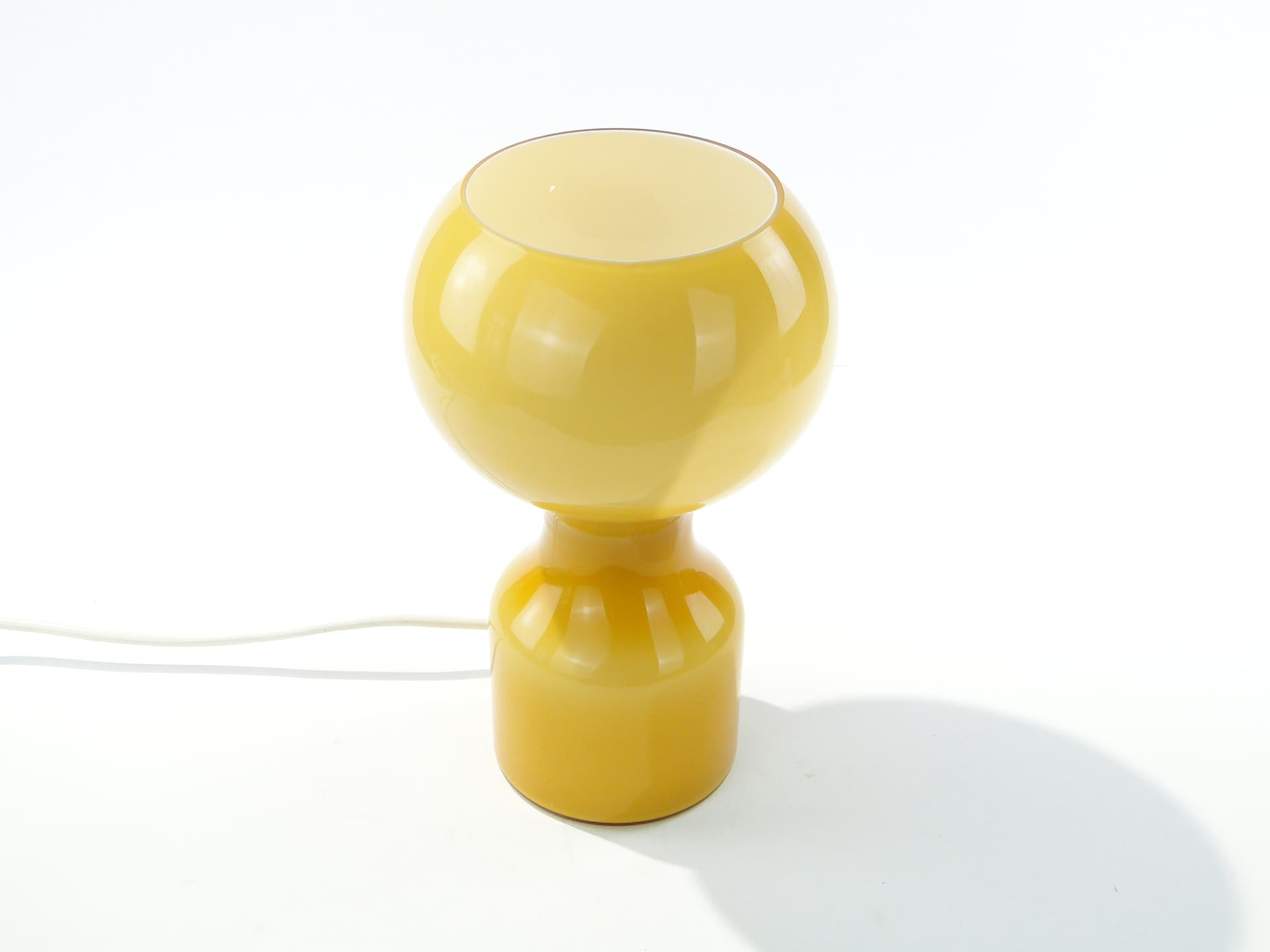 Lampa stołowa Tahiti, żółty, szkło warstwowe, proj. J.-P. Emonds-Alt, Philips, Belgia, lata 60. - 343179