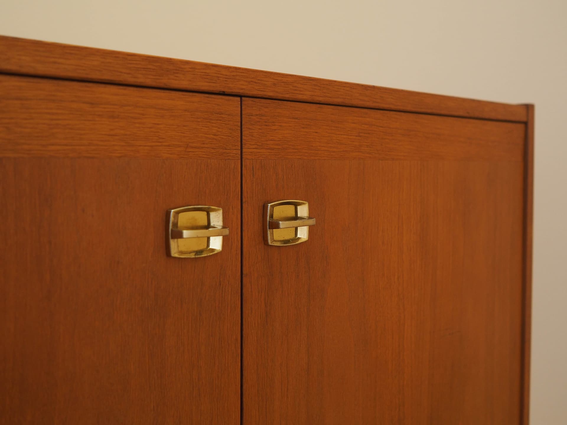 Cabinet, brown teak, black wood, Denmark, 1970s. - 343230