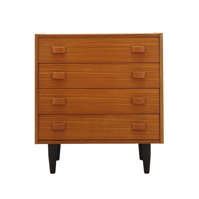 Cabinet, brown teak, black wood, Denmark, 1960s.