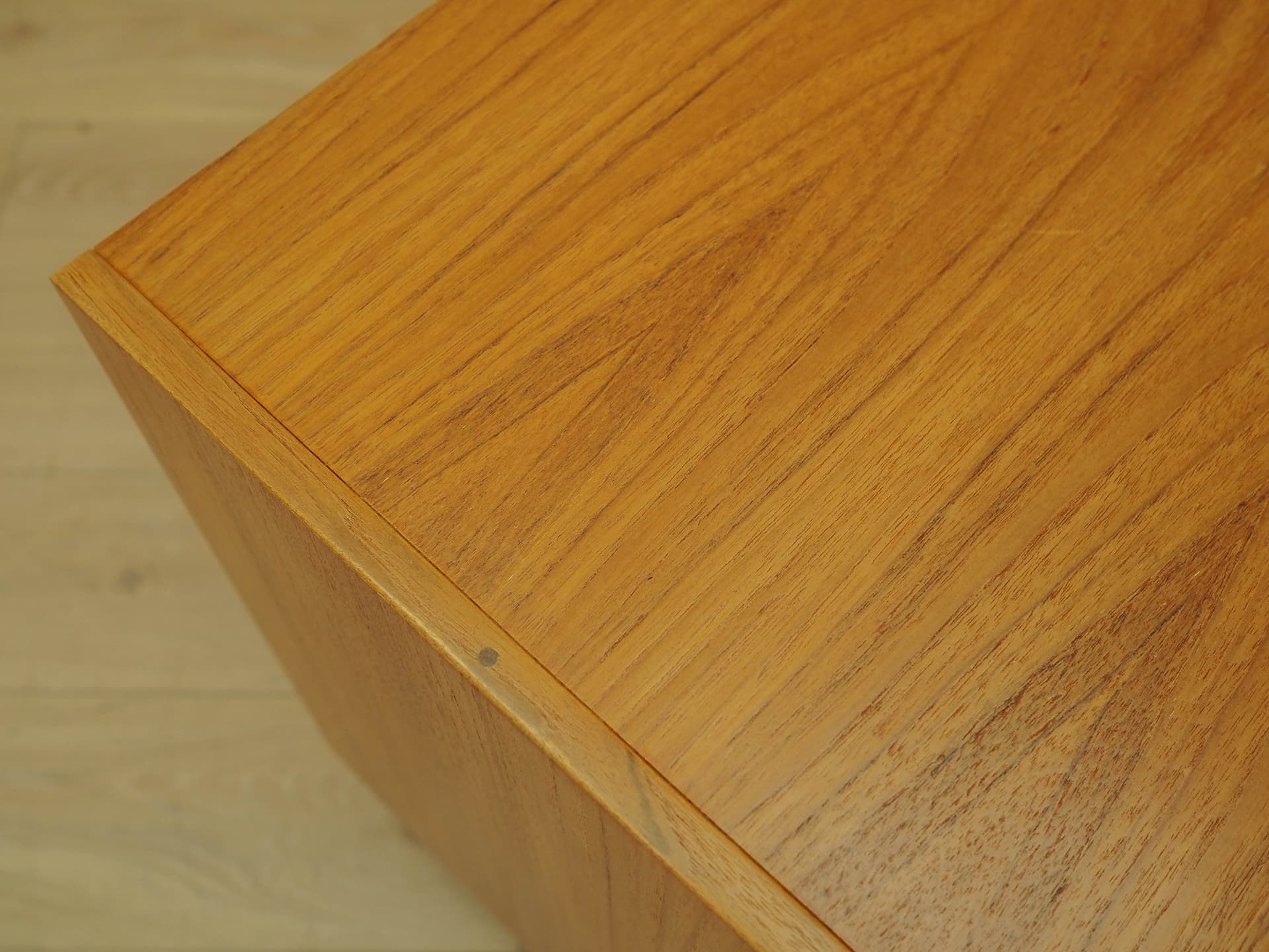 Cabinet, brown teak, black wood, Denmark, 1960s. - 343242