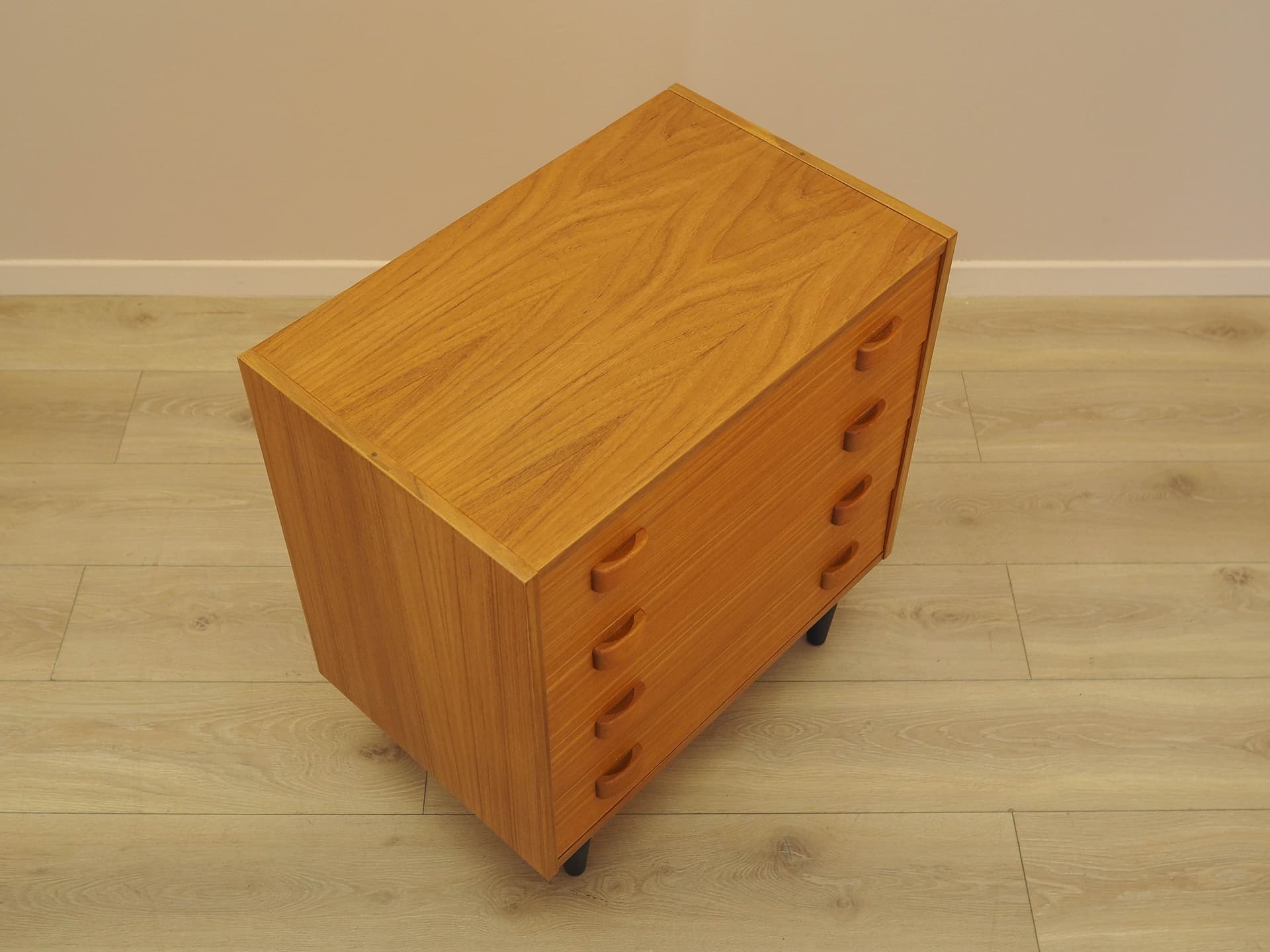 Cabinet, brown teak, black wood, Denmark, 1960s. - 343241
