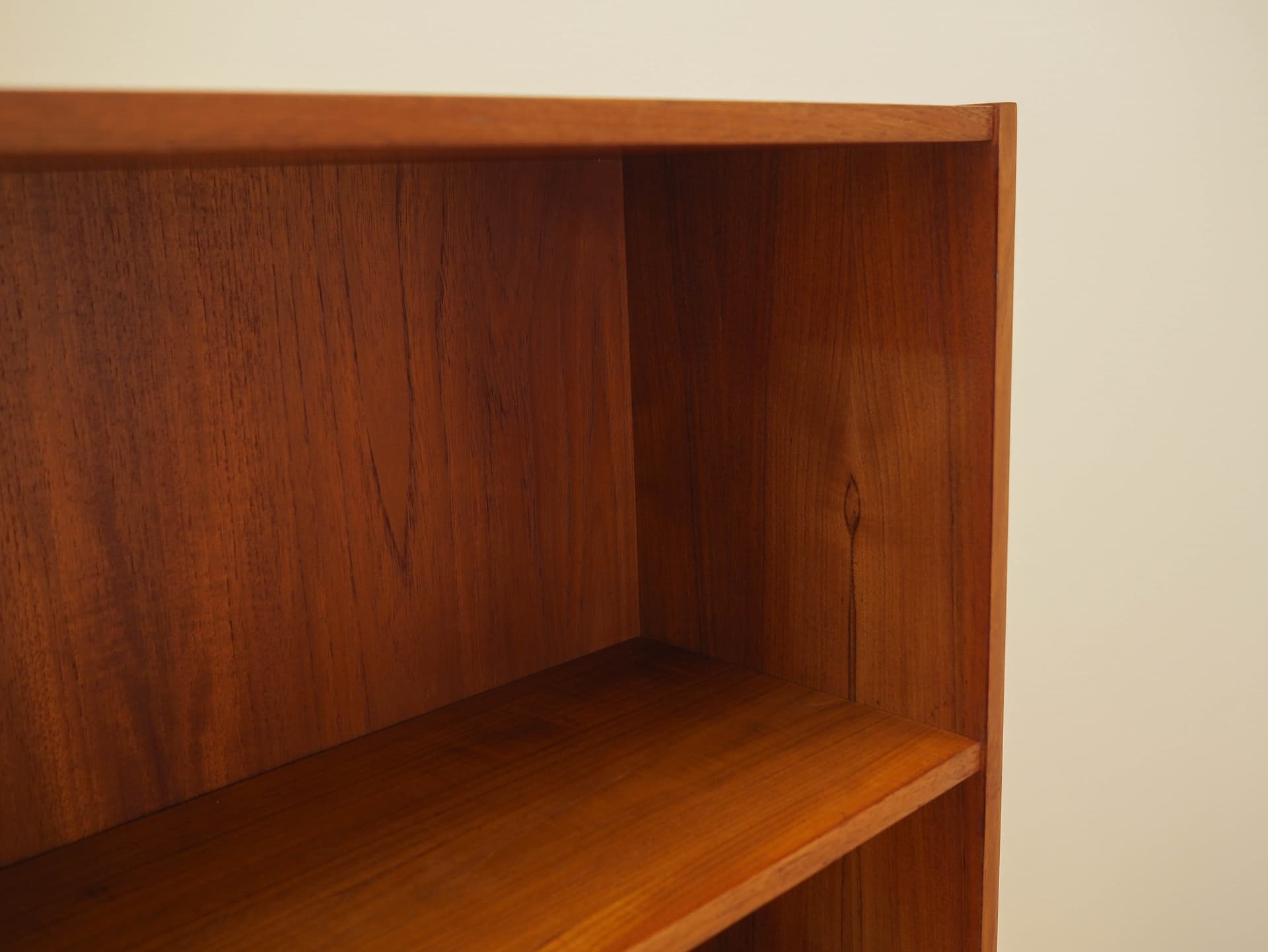 Bookcase, brown teak, black wood, Denmark, 1970s. - 343251