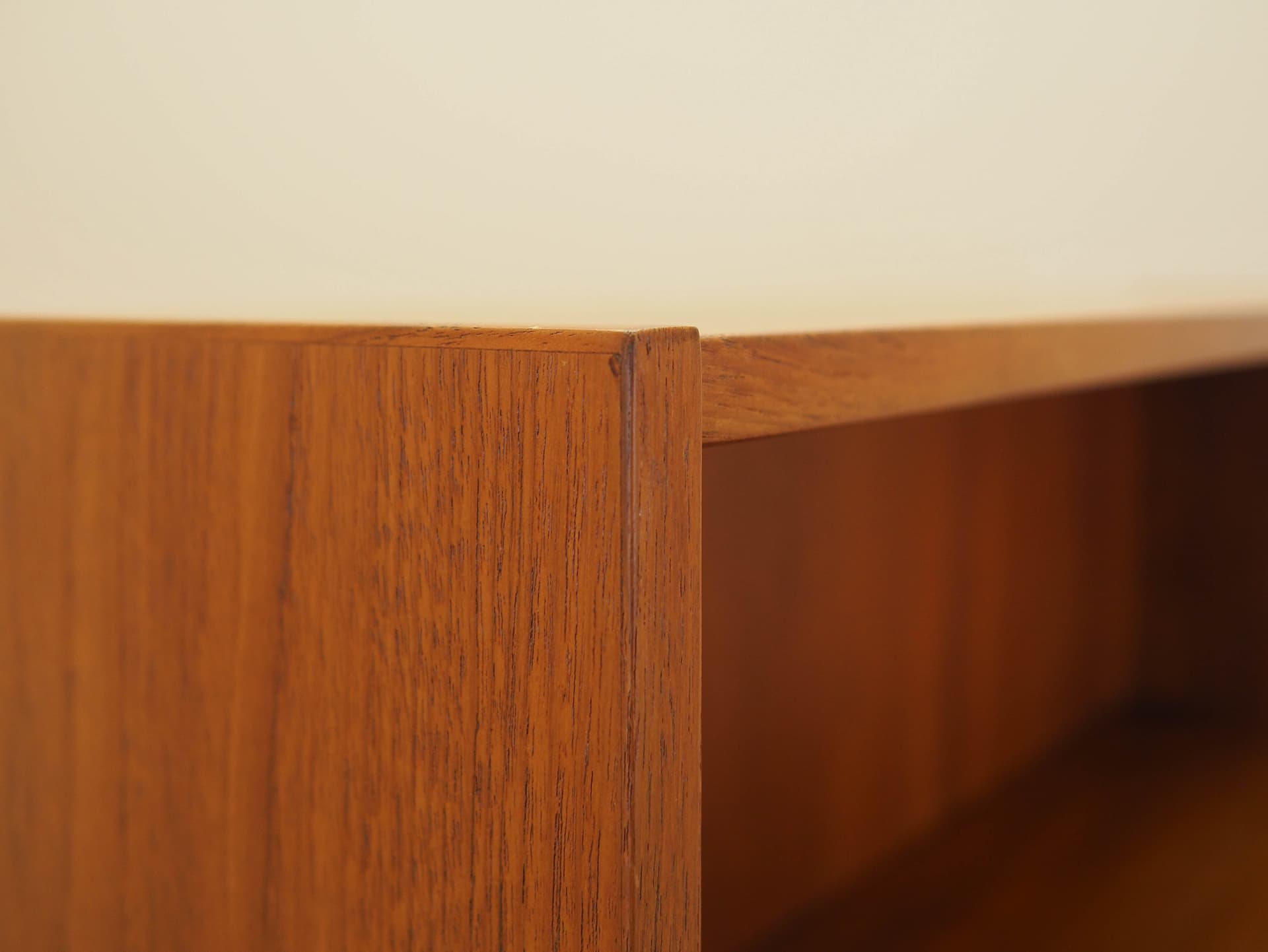 Bookcase, brown teak, black wood, Denmark, 1970s. - 343252