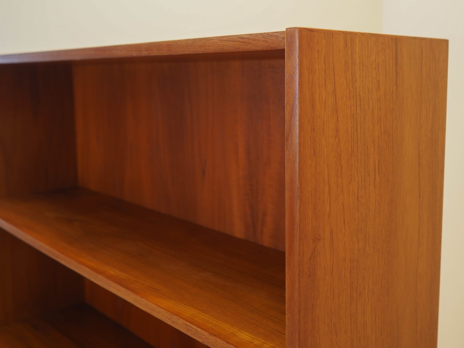 Bookcase, brown teak, black wood, Denmark, 1970s. - 343253