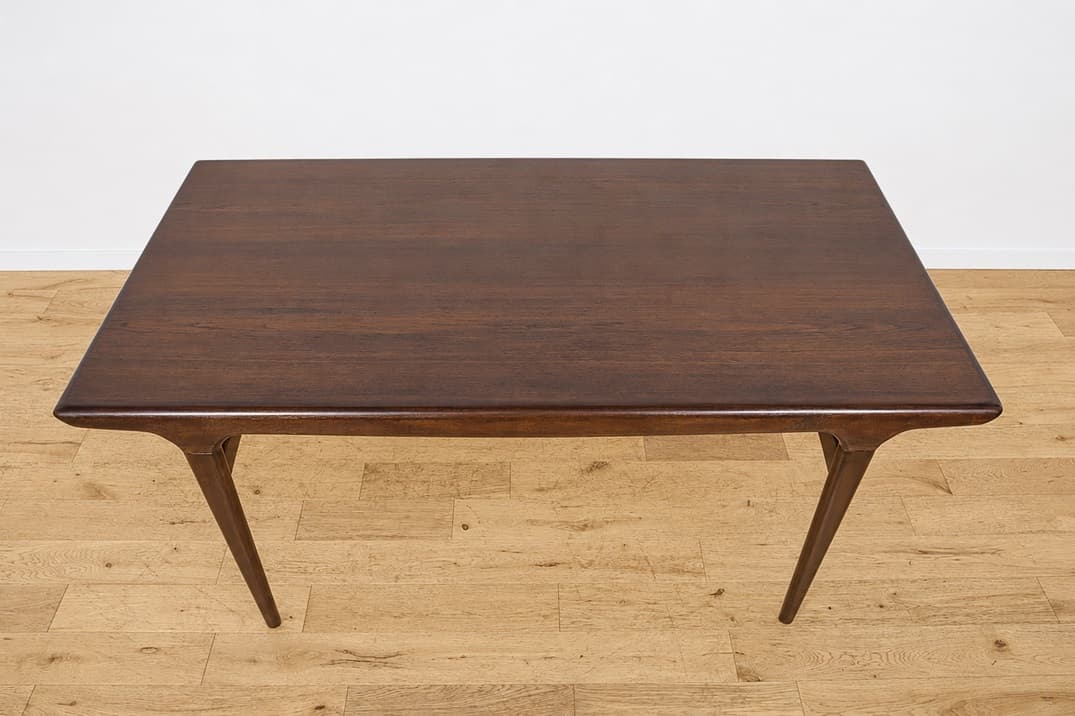 Stół rozkładany, teak brązowy, proj. J. Andersen, Uldum Møbelfabrik, Dania, lata 60. - 343257