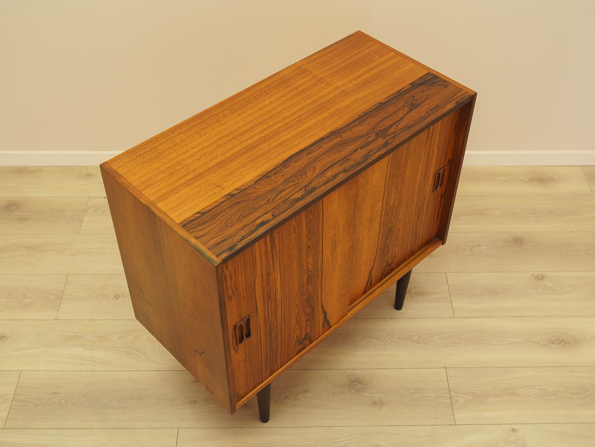 Cabinet, brown rosewood, black wood, Denmark, 1970s. - 343276