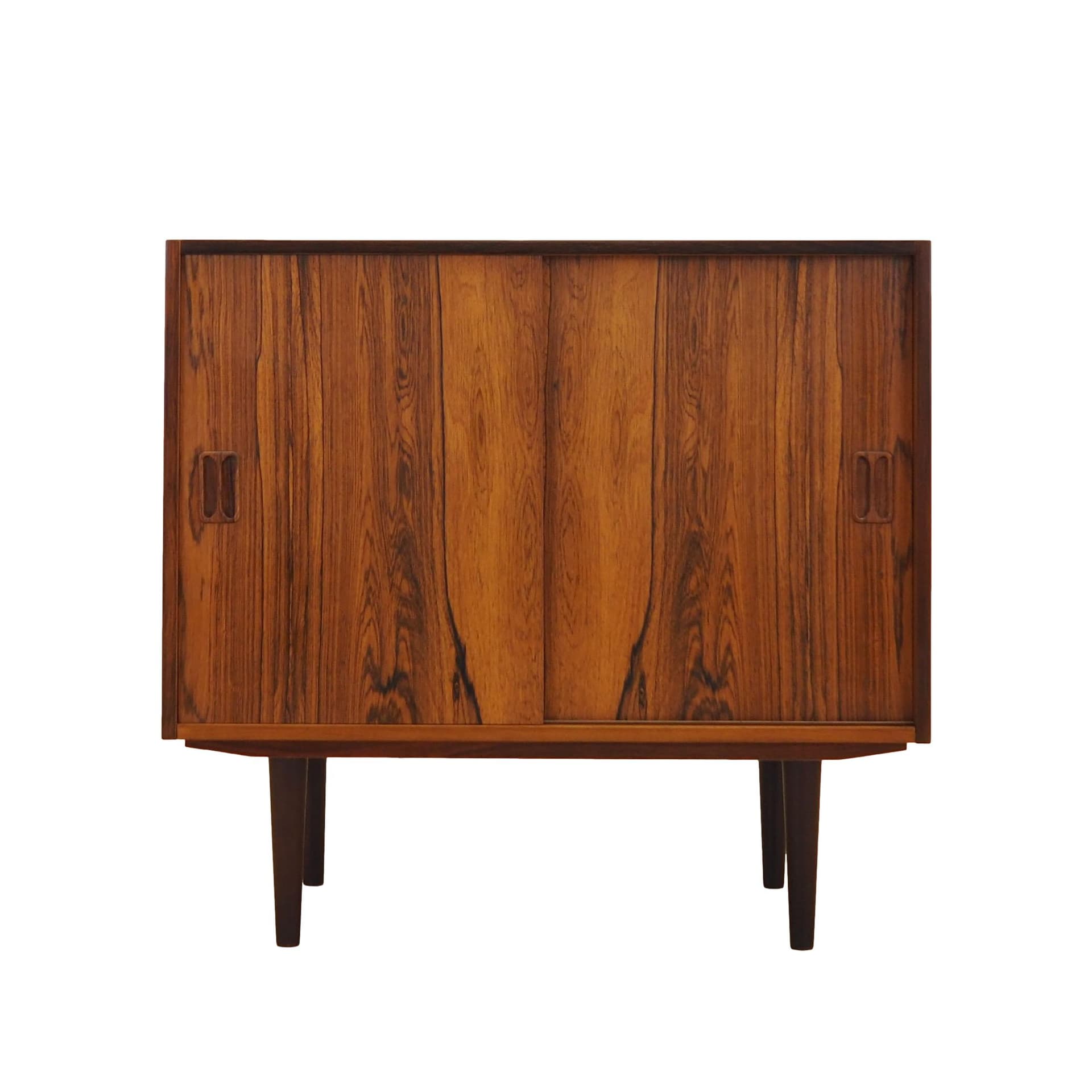 Cabinet, brown rosewood, black wood, Denmark, 1970s.
