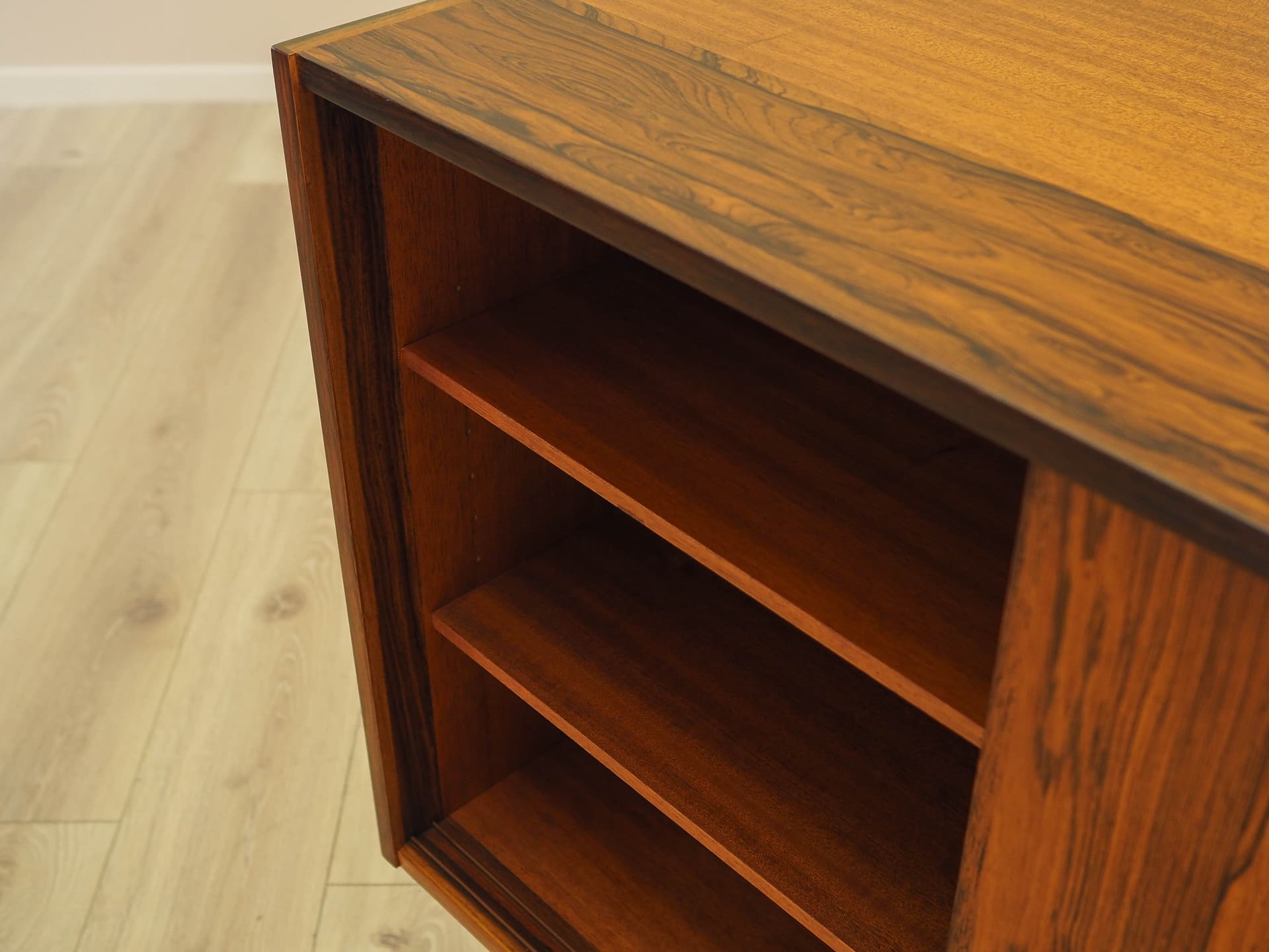 Cabinet, brown rosewood, black wood, Denmark, 1970s. - 343277