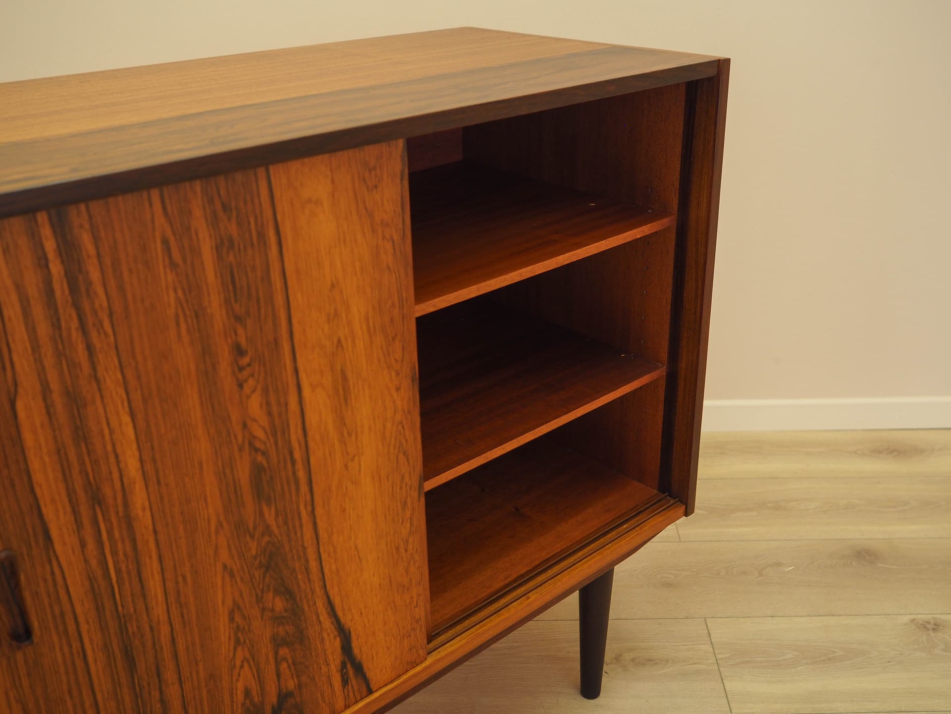 Cabinet, brown rosewood, black wood, Denmark, 1970s. - 343278