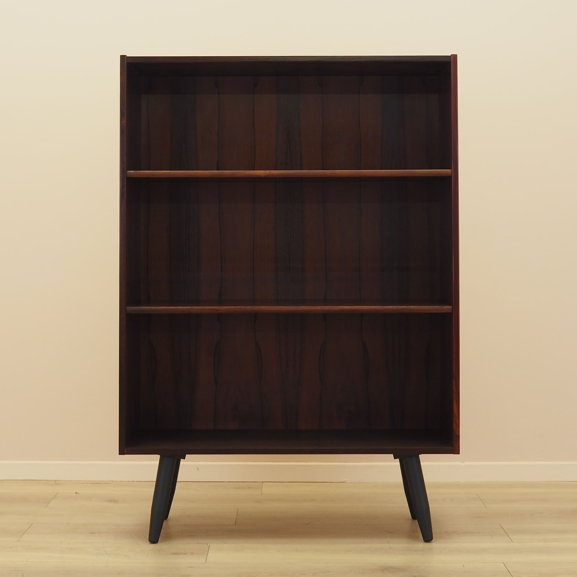 Bookcase, brown rosewood, black wood, Denmark, 1970s. - 343281