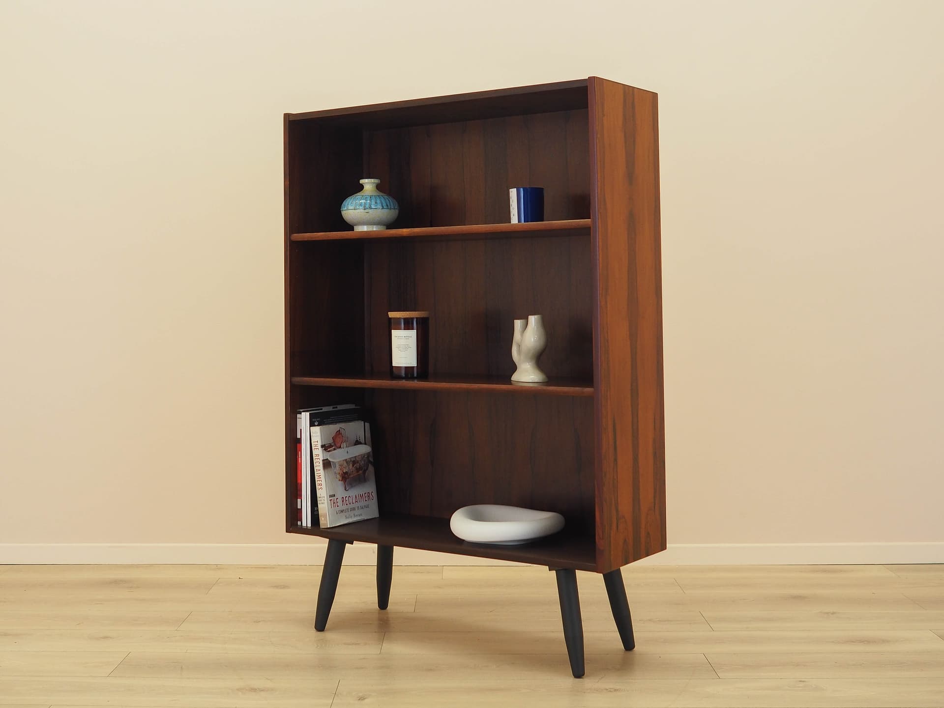 Bookcase, brown rosewood, black wood, Denmark, 1970s. - 343284