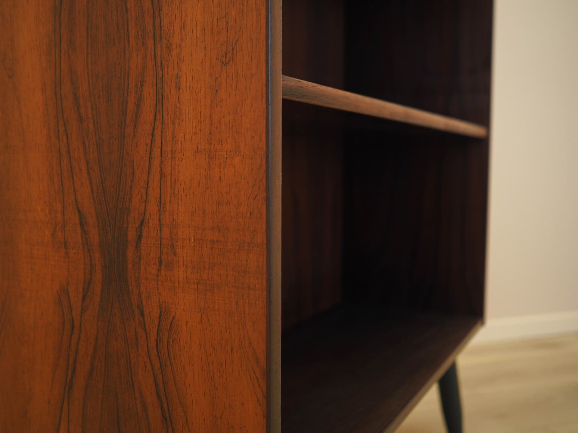 Bookcase, brown rosewood, black wood, Denmark, 1970s. - 343288