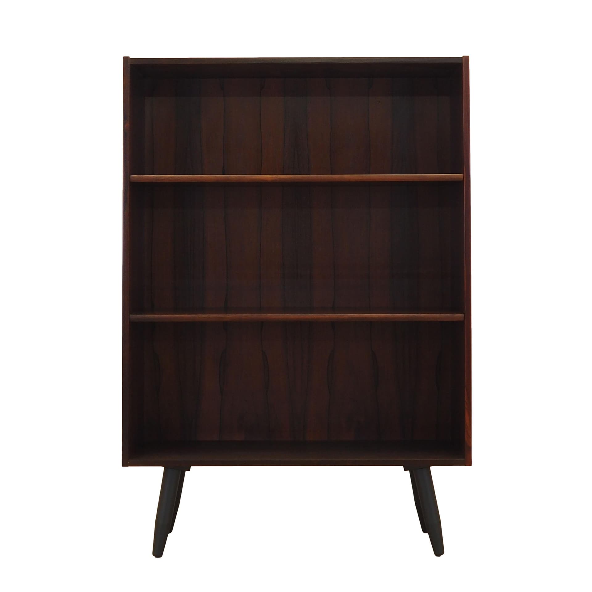 Bookcase, brown rosewood, black wood, Denmark, 1970s.