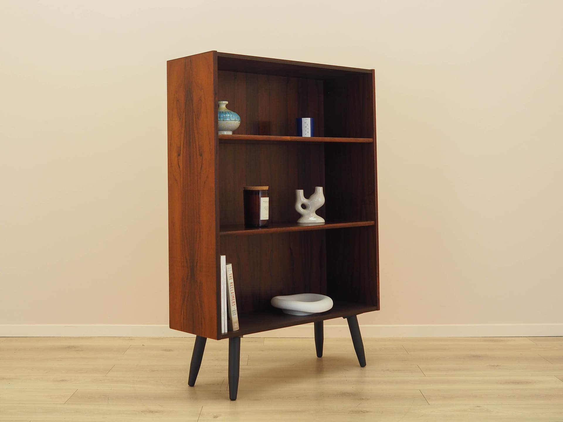 Bookcase, brown rosewood, black wood, Denmark, 1970s. - 343283