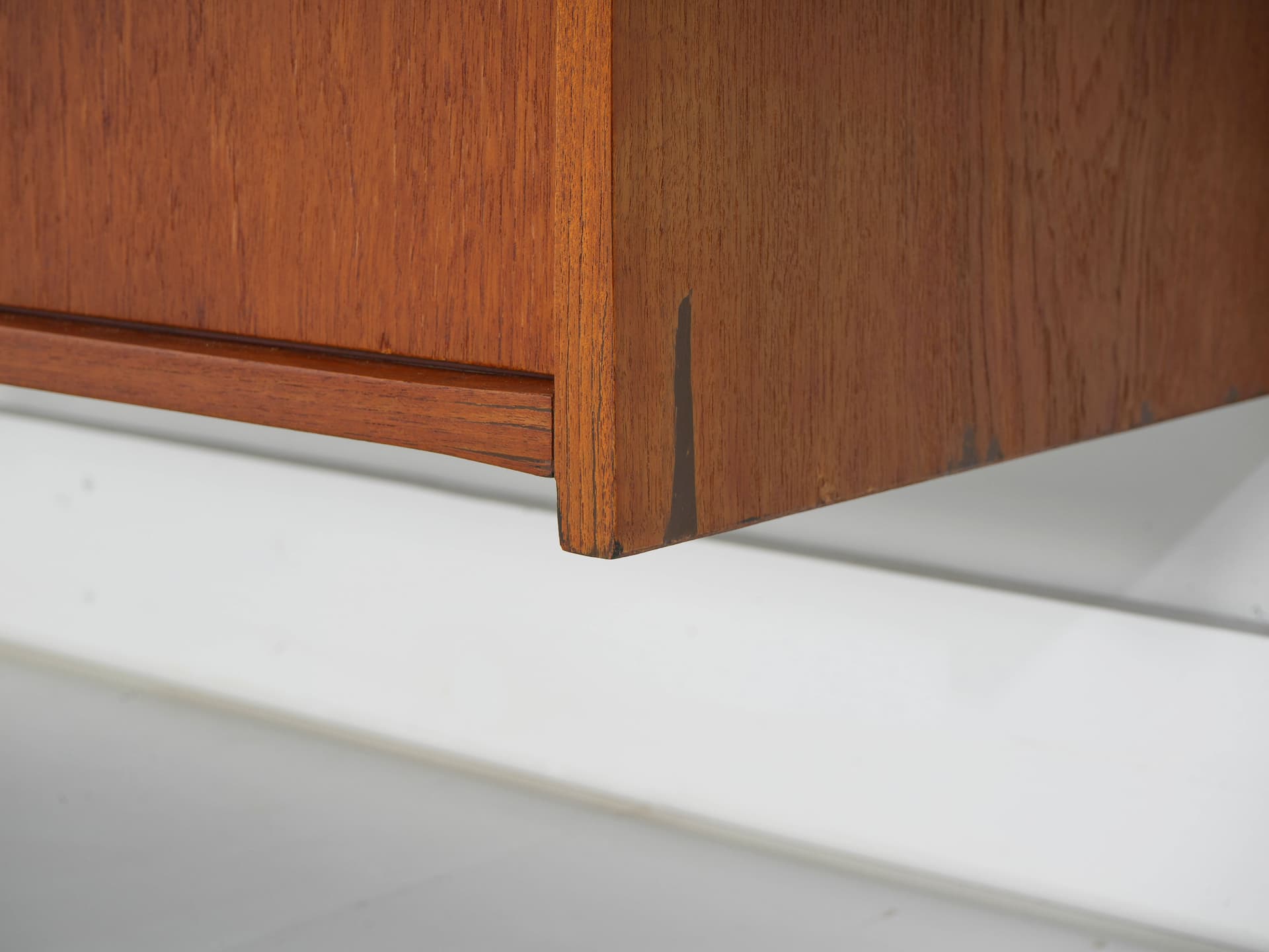 Shelving unit, brown teak, metal, Denmark, 1960s. - 343313