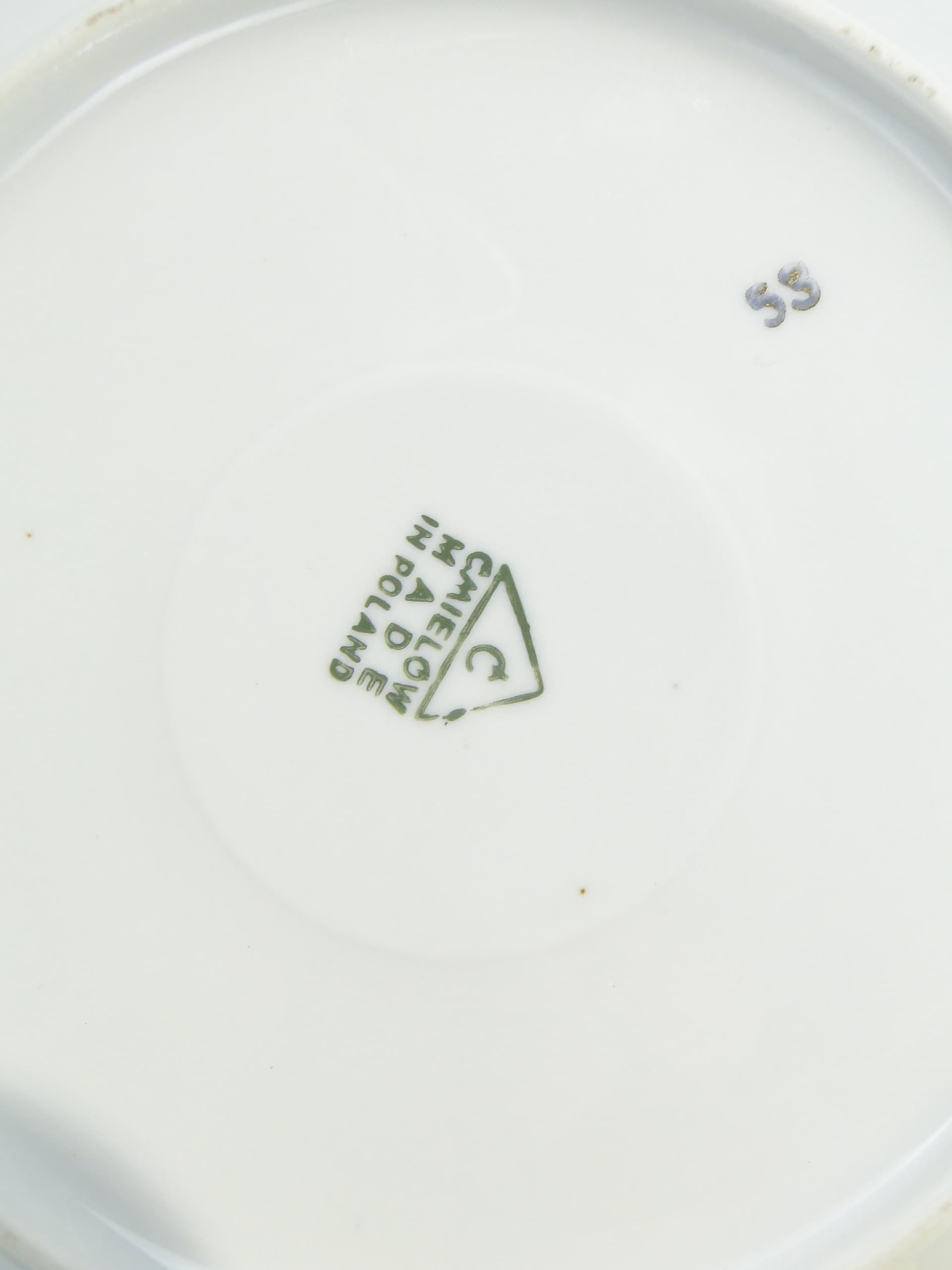 Filiżanka June, porcelana żółta biała złota, proj. W. Potacki, Ćmielów, Polska, lata 60. - 343335