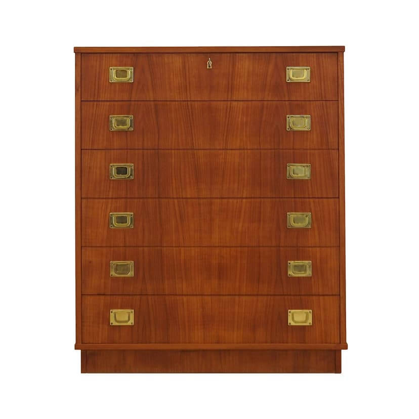 Chest of drawers, brown red teak, Denmark, 1960s.
