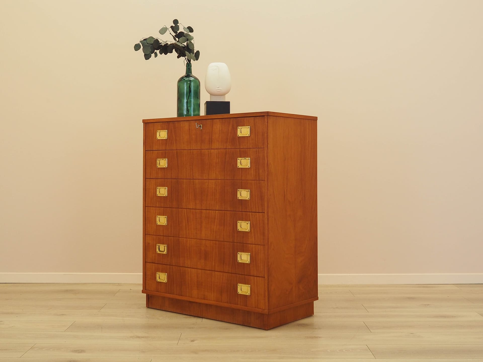 Chest of drawers, brown red teak, Denmark, 1960s. - 343340