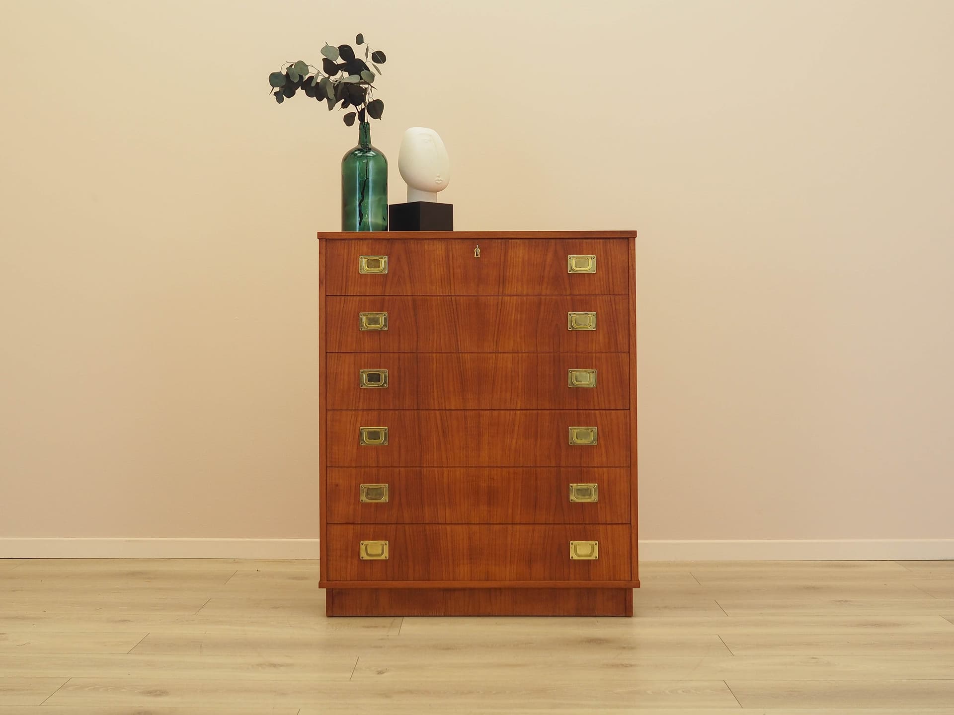 Chest of drawers, brown red teak, Denmark, 1960s. - 343339