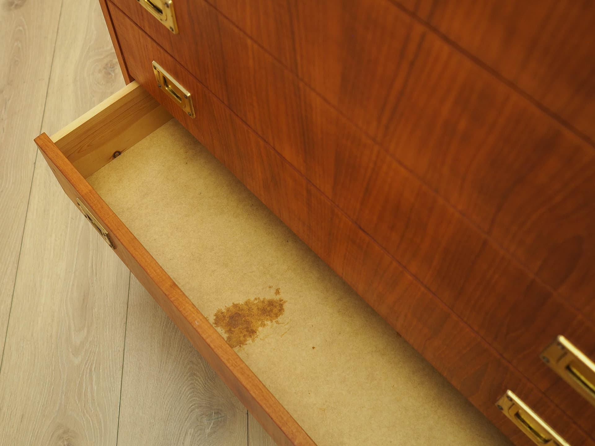 Chest of drawers, brown red teak, Denmark, 1960s. - 343351