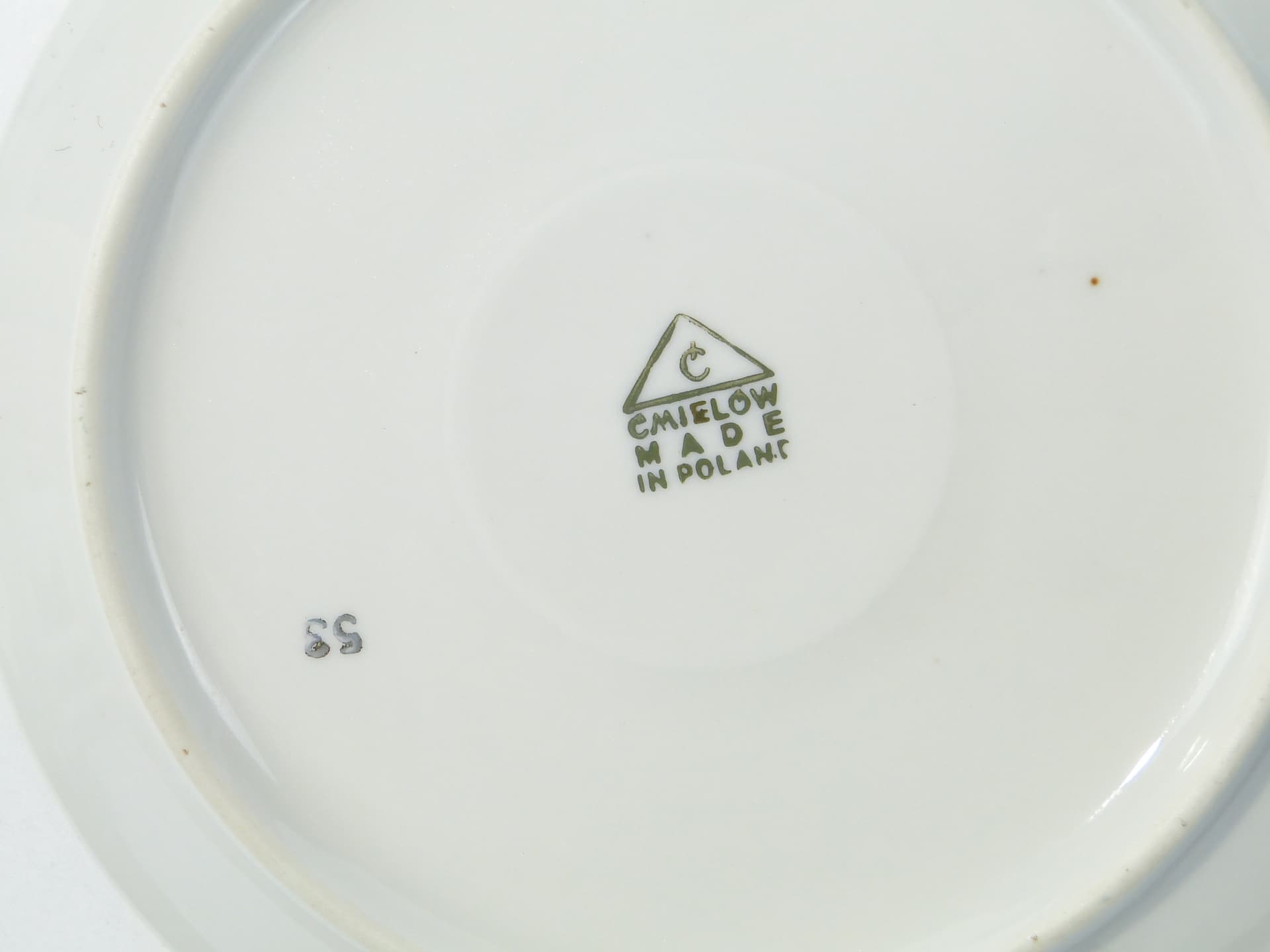 Filiżanka June, porcelana błękitna biała złocona, proj. W. Potacki, Ćmielów, Polska, lata 60. - 343372