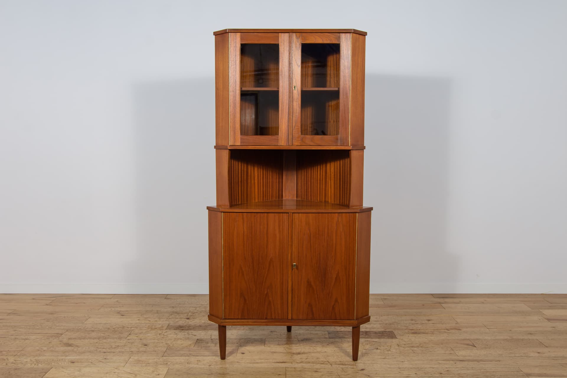 Corner sideboard, teak, Denmark, 1960s - 343650