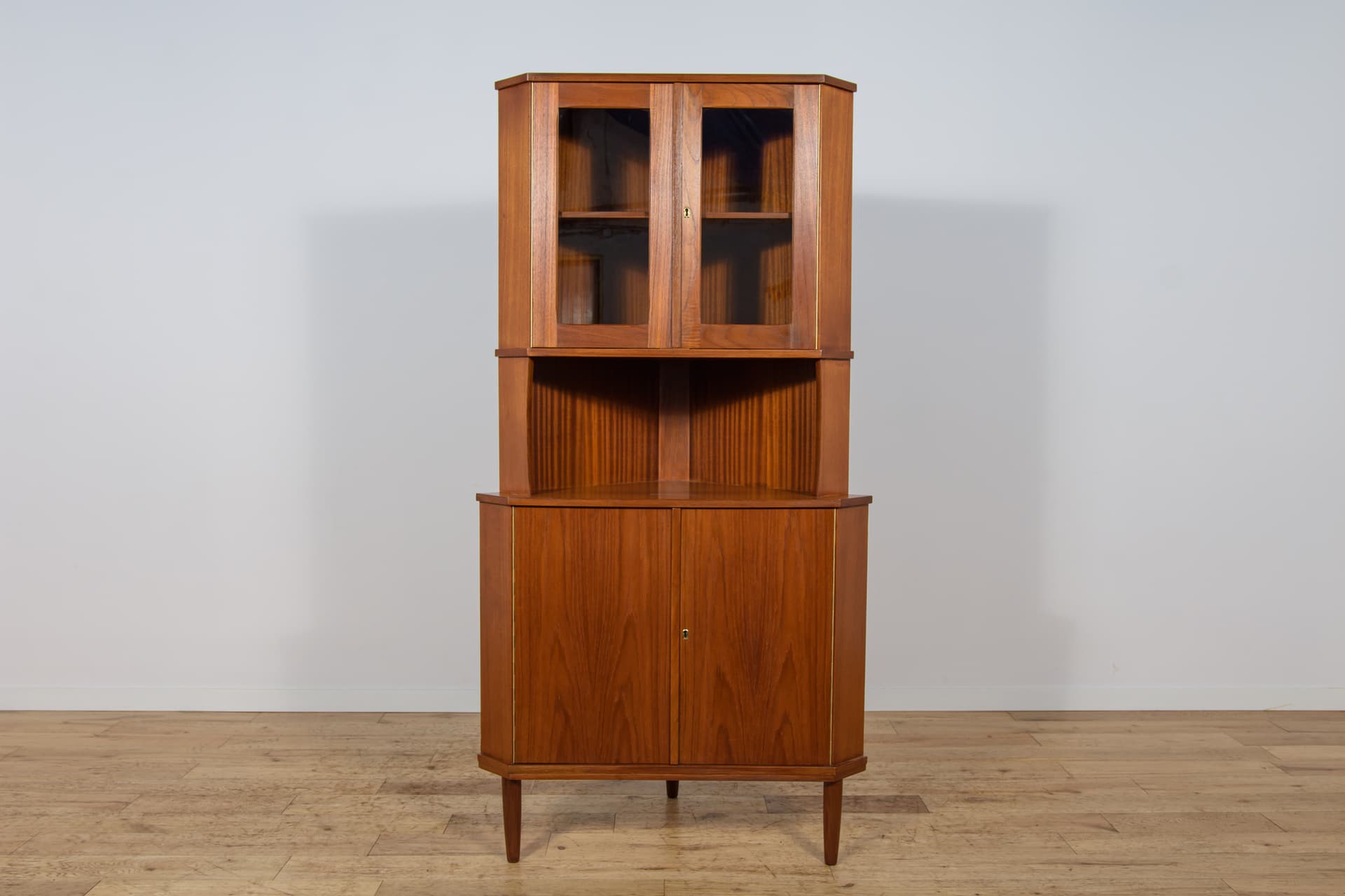 Corner sideboard, teak, Denmark, 1960s - 343651