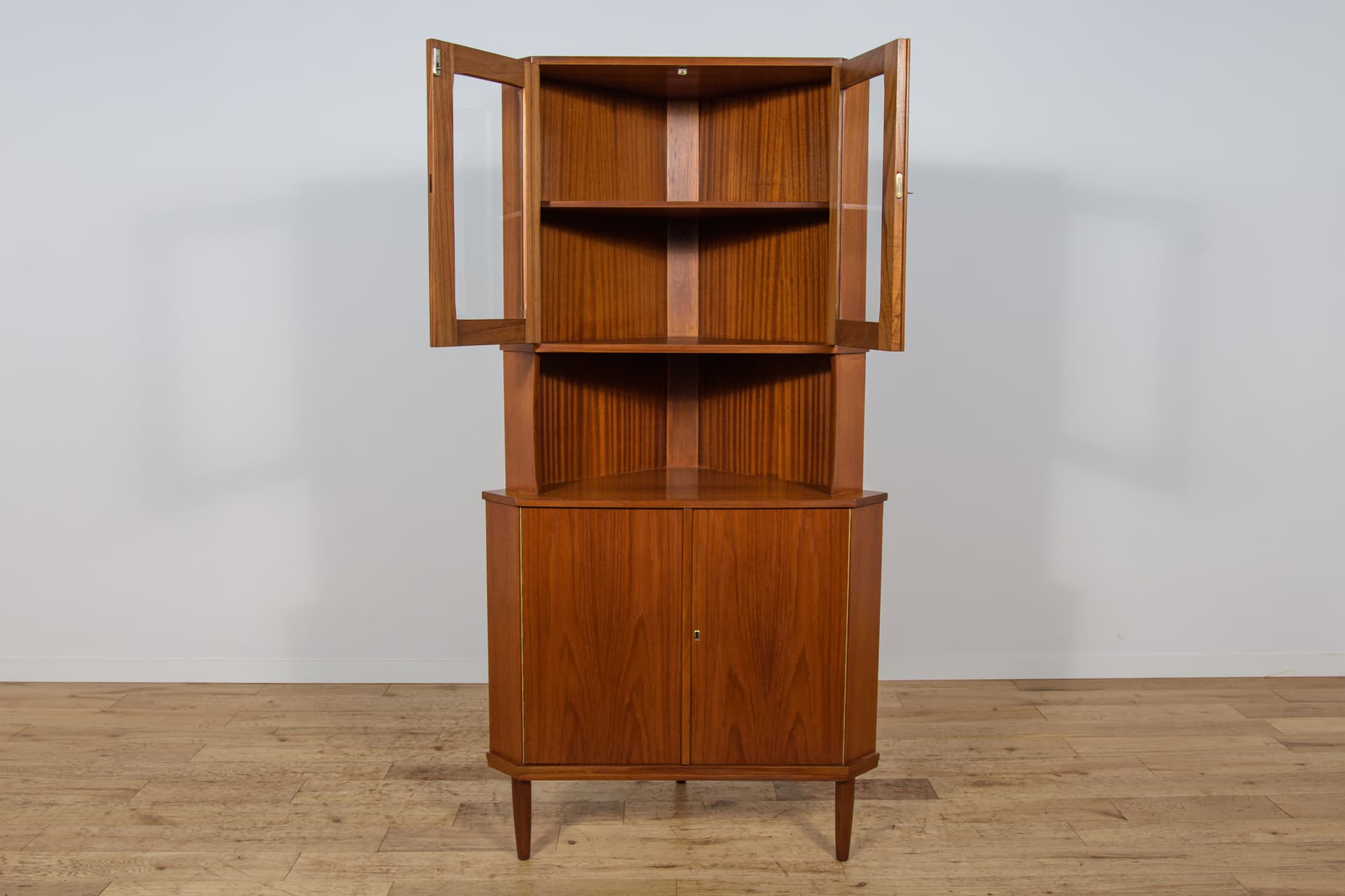 Corner sideboard, teak, Denmark, 1960s - 343659