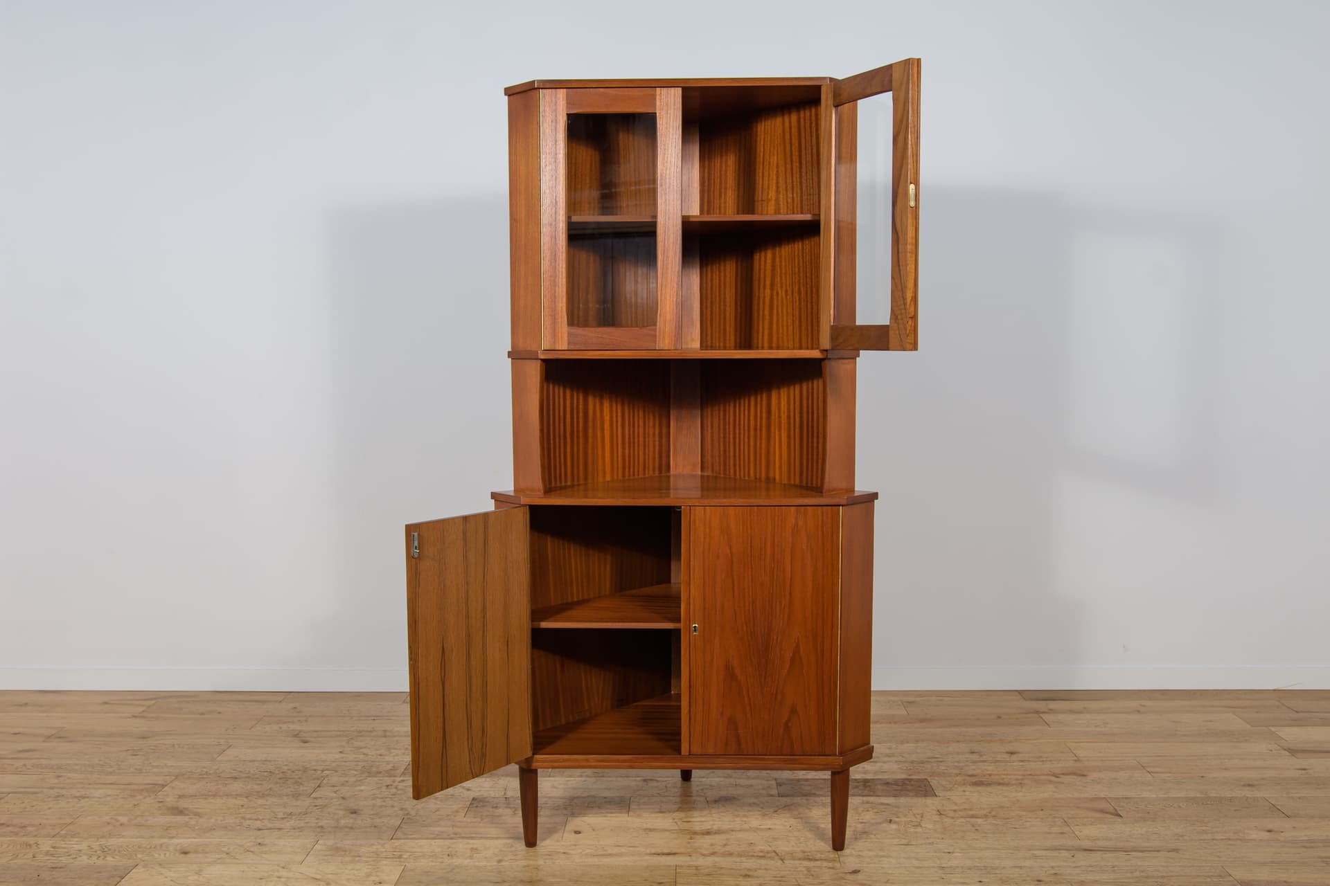 Corner sideboard, teak, Denmark, 1960s - 343658