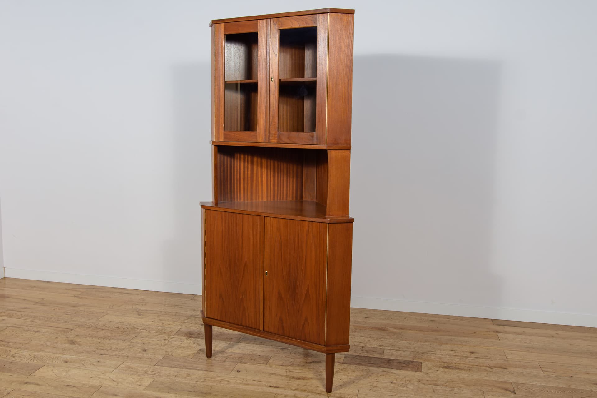 Corner sideboard, teak, Denmark, 1960s - 343649