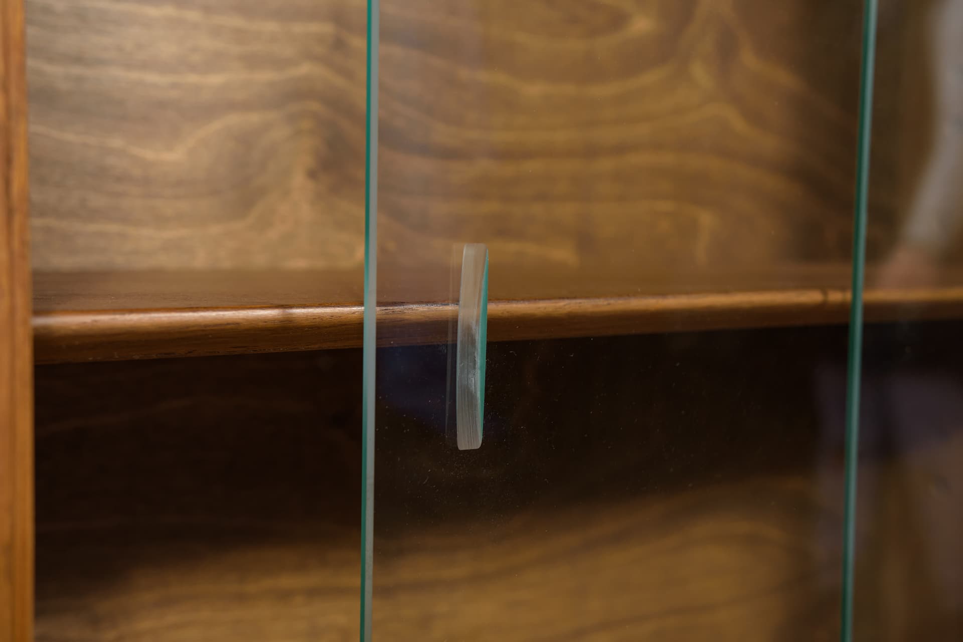 Display Cabinet, brown oak, glass, United Kingdom, 1970s - 343671