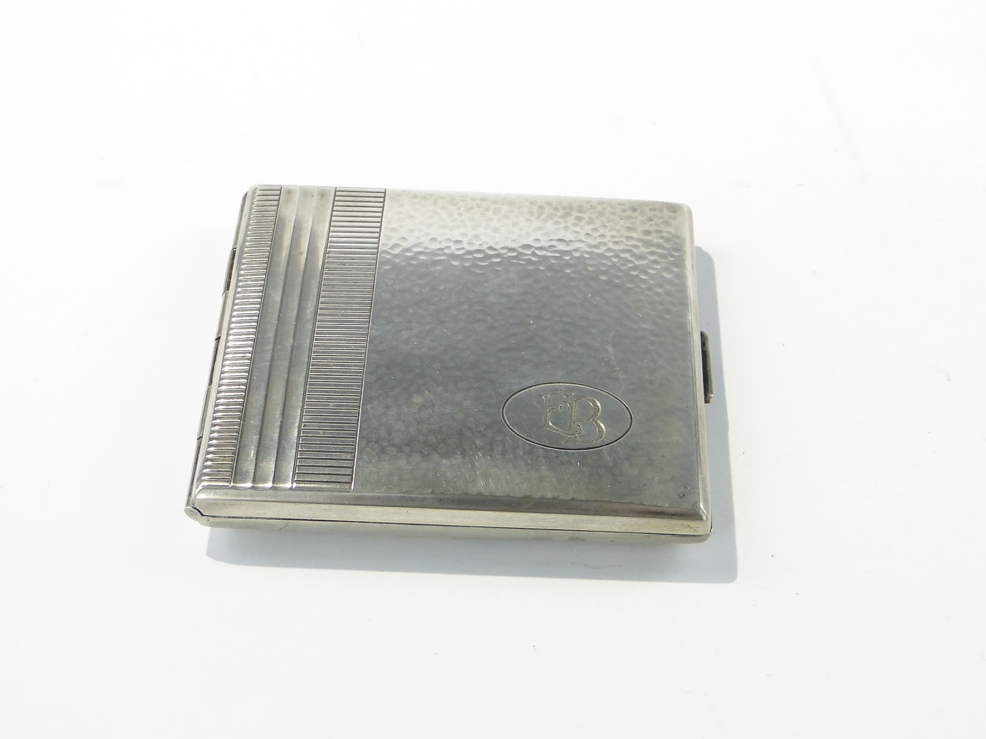 Cigarette Case Art Deco, silver-plated alpaca, 1930s - 343682