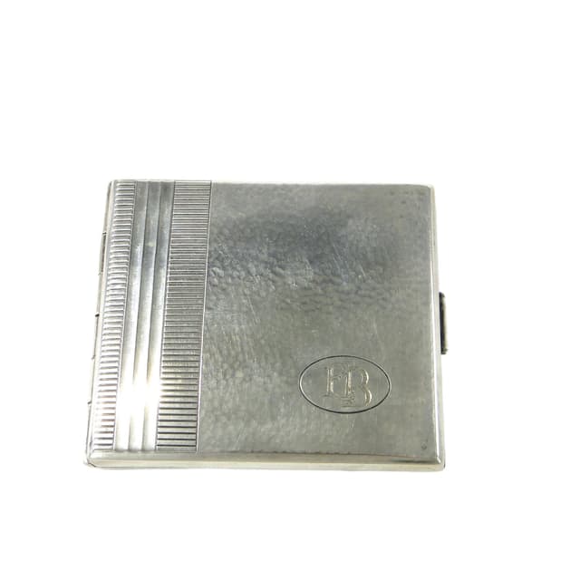 Cigarette Case Art Deco, silver-plated alpaca, 1930s - DIMENSION