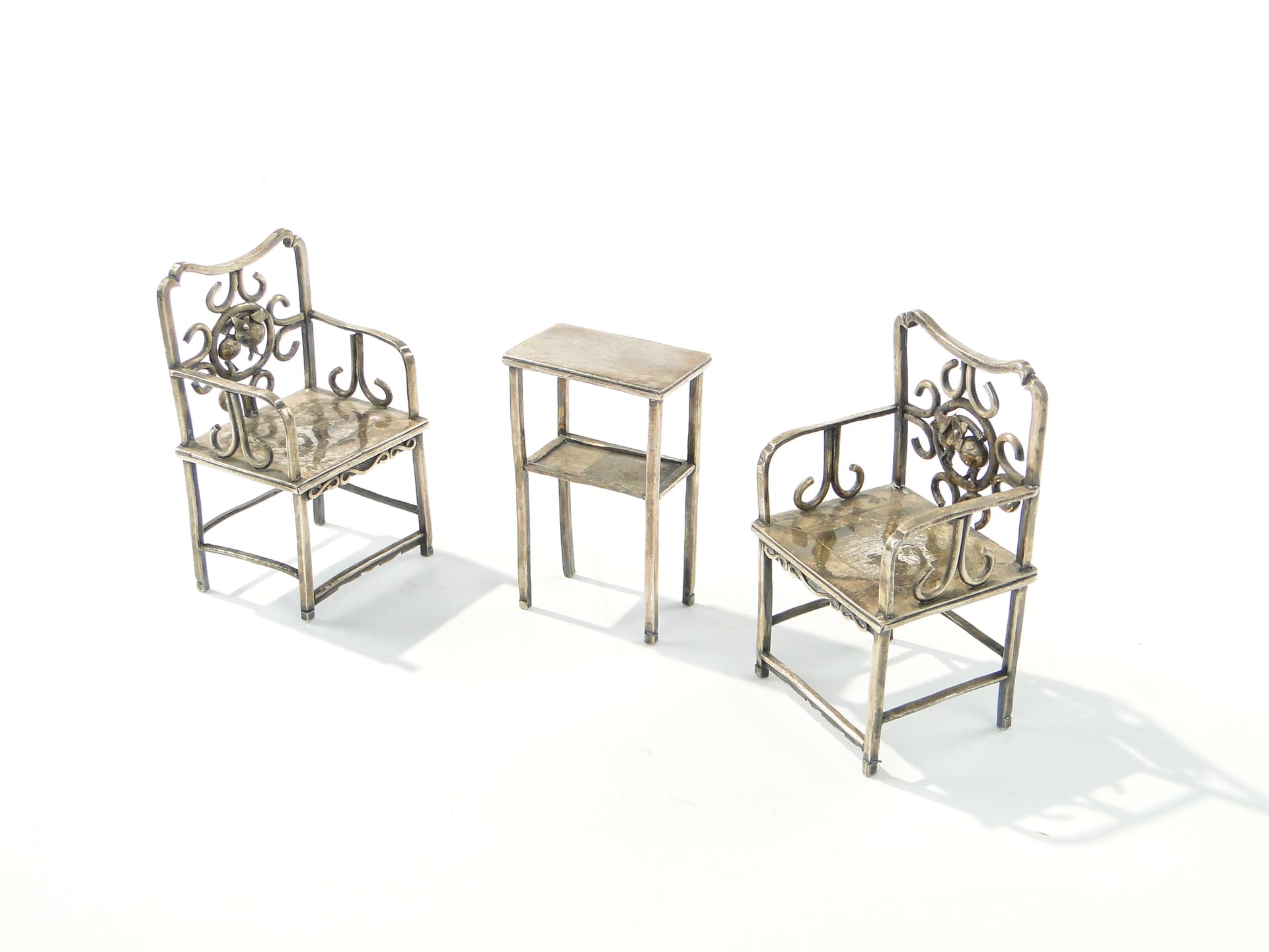 Miniature Art Nouveau Salon Set, silver brass, Europe, early 20th century - 343706